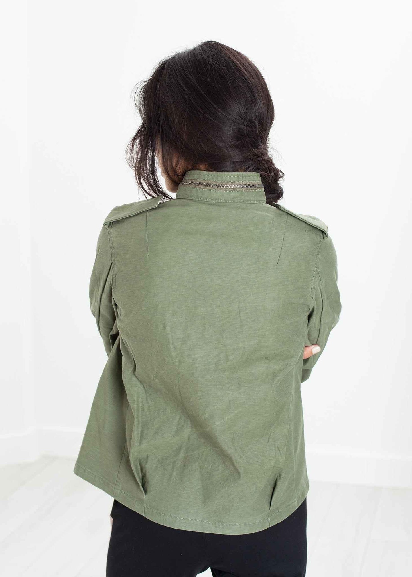 Big Army Jacket in Olive.
