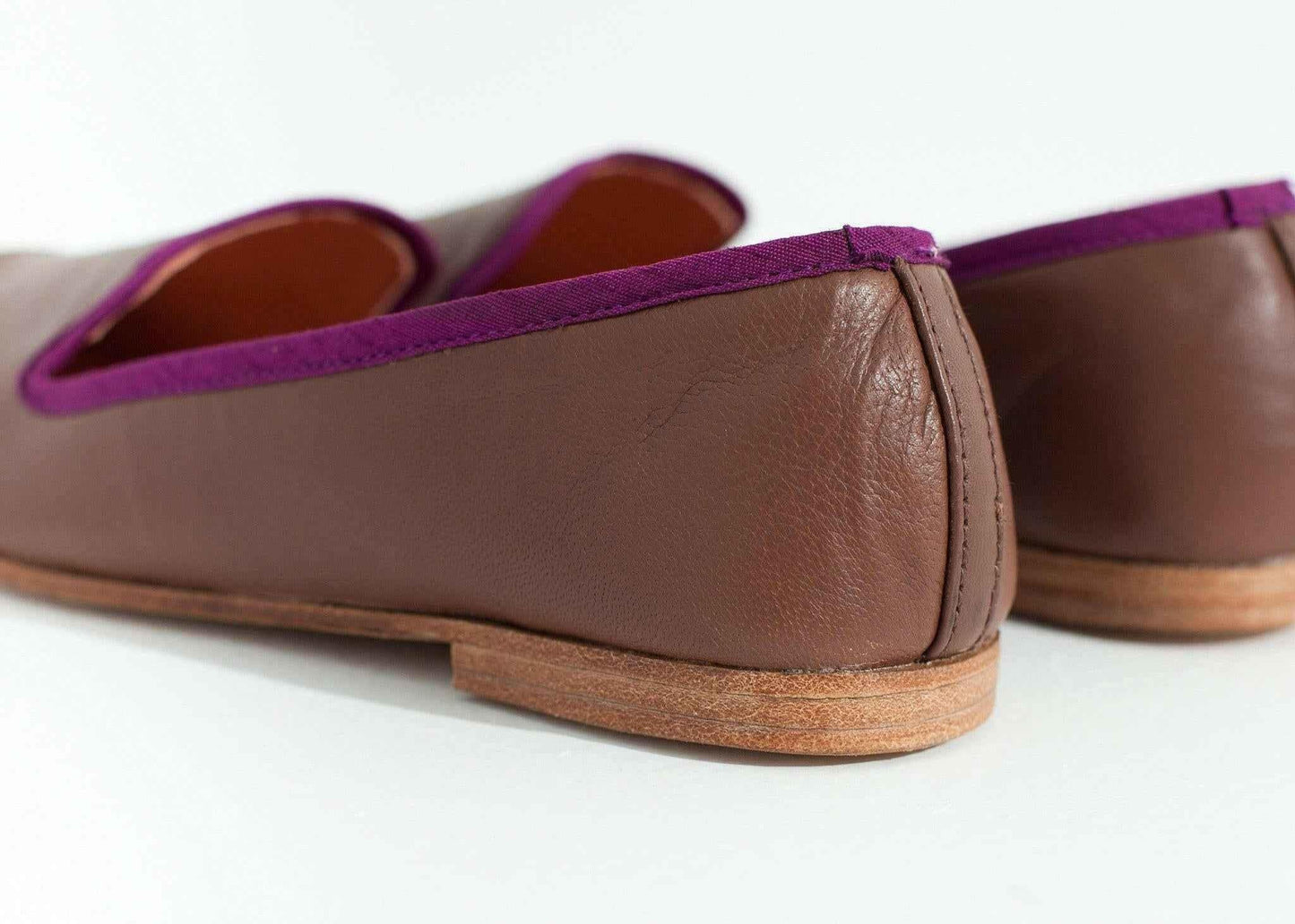 Bizi Cap Toe Loafer in Rose/Aubergine.