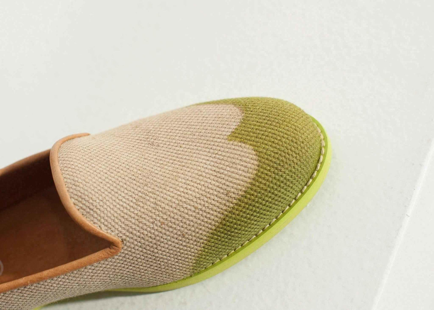 Wingtip Loafer in Lime.