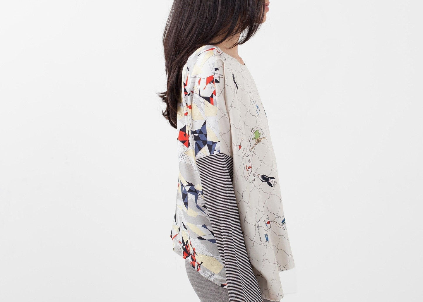 Long Sleeve Box Blouse.