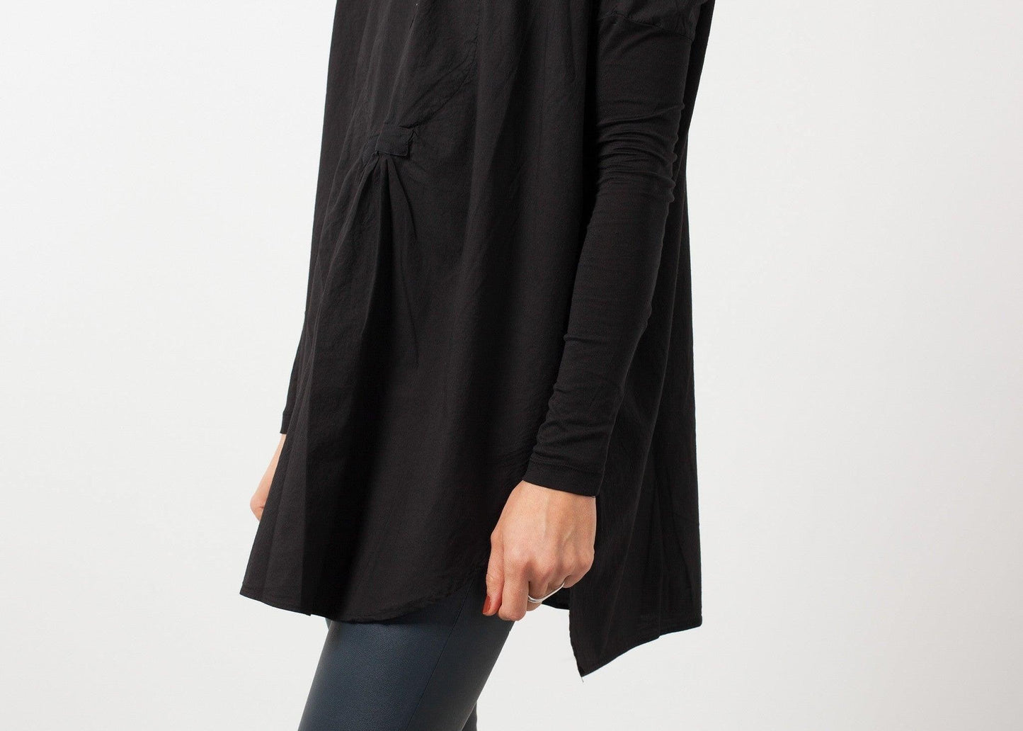 Oversized Bibbed Blouse.