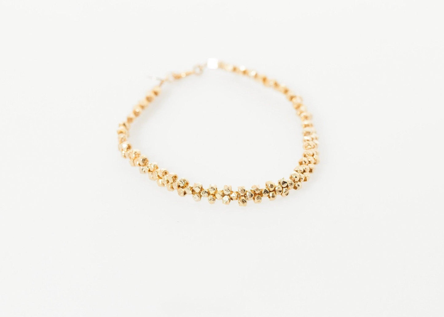 Lane Bead Bracelet in Gold Brass.