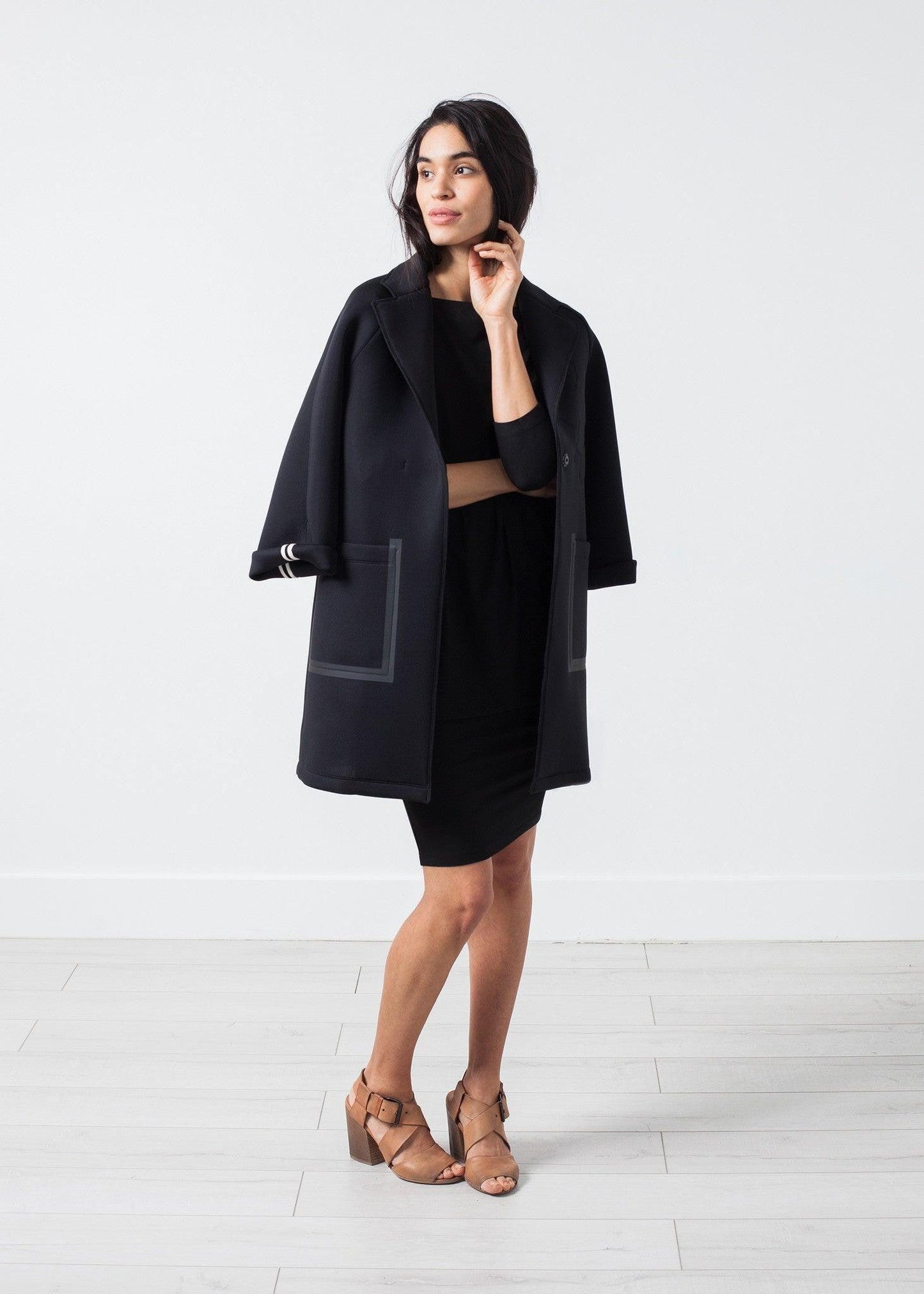 Tapered Boat Neck Dress.