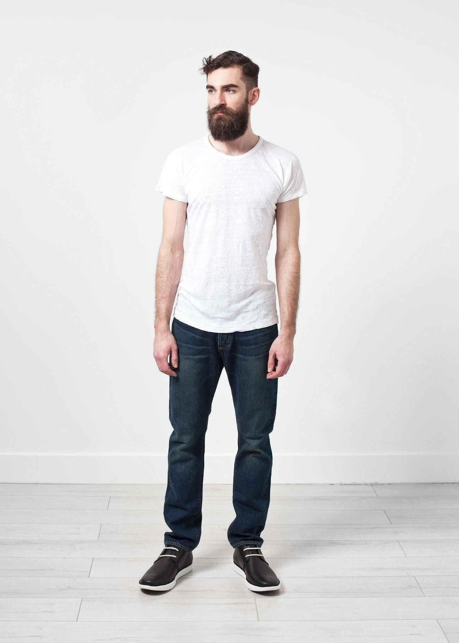 Comfort Tee in White Linen.