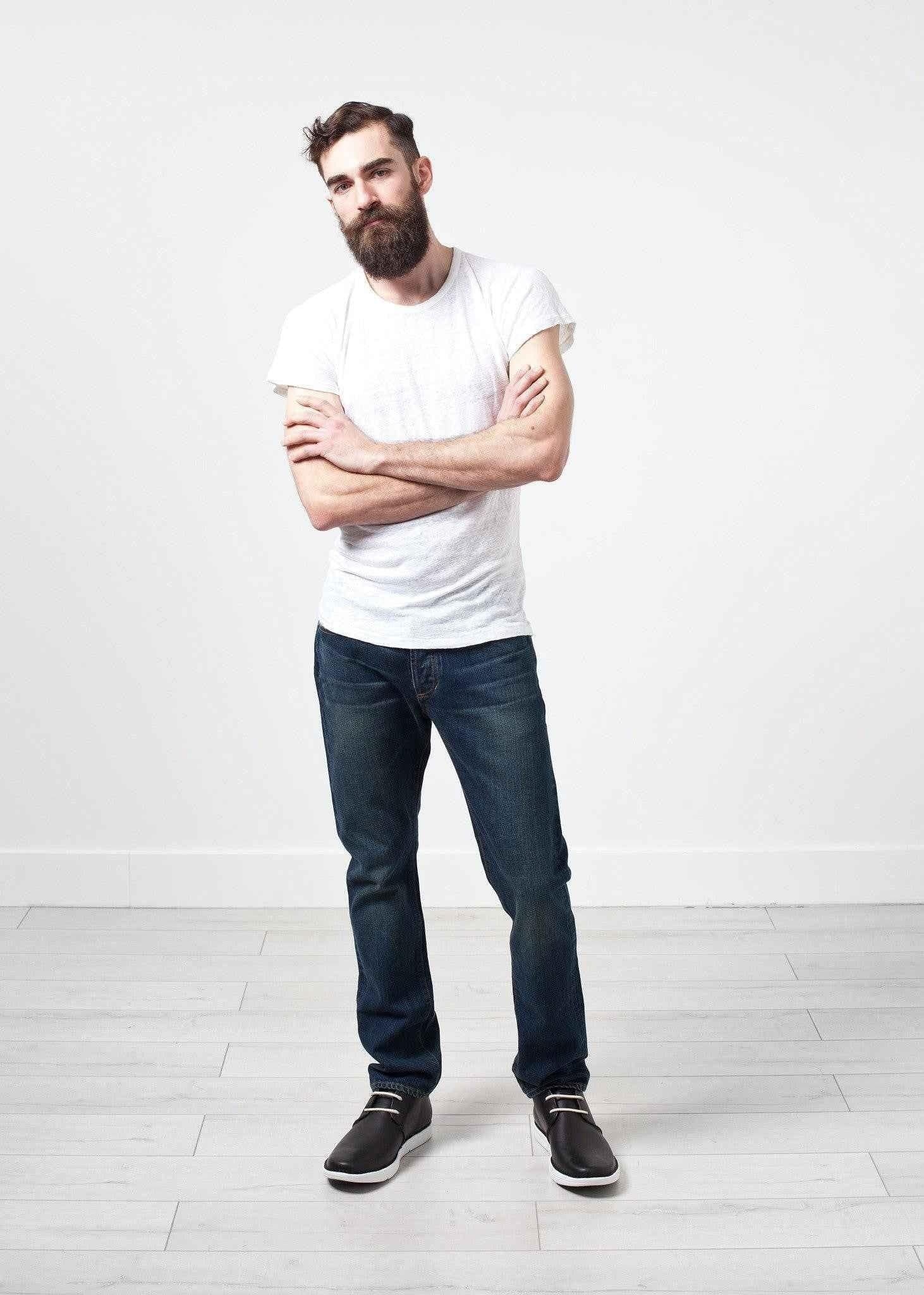 Comfort Tee in White Linen.