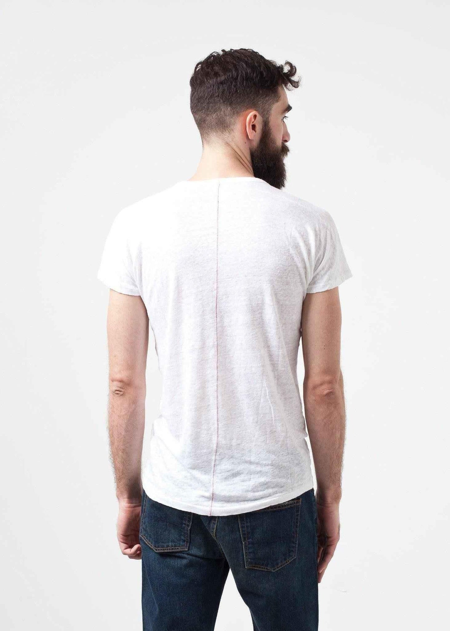 Comfort Tee in White Linen.