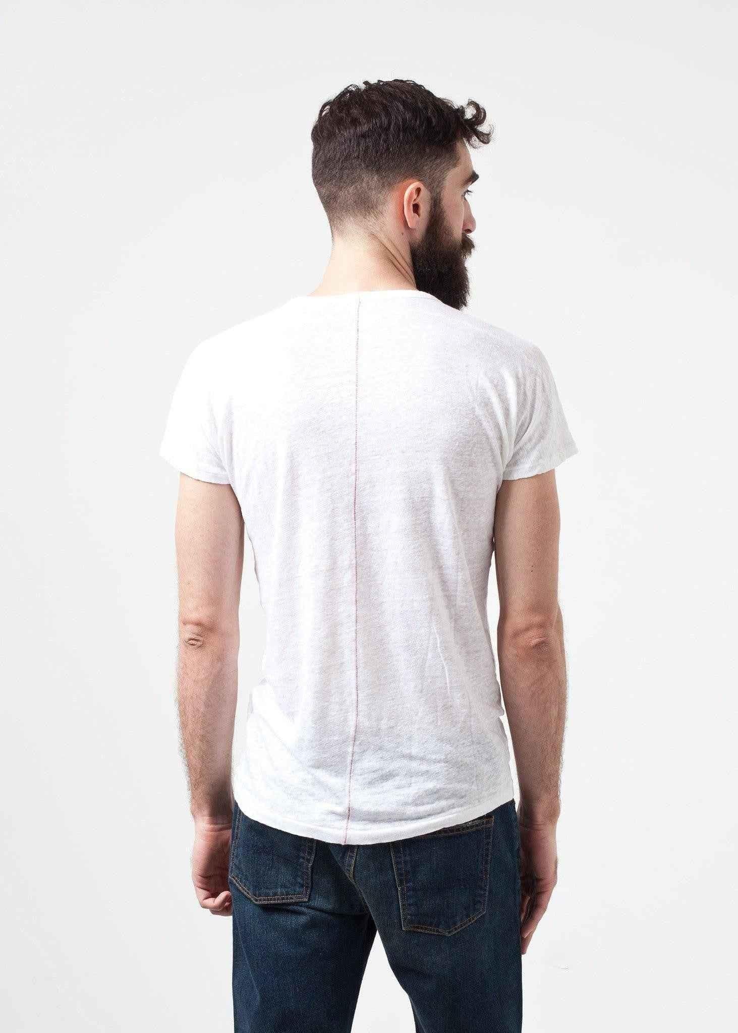 Comfort Tee in White Linen.