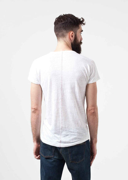 Comfort Tee in White Linen.
