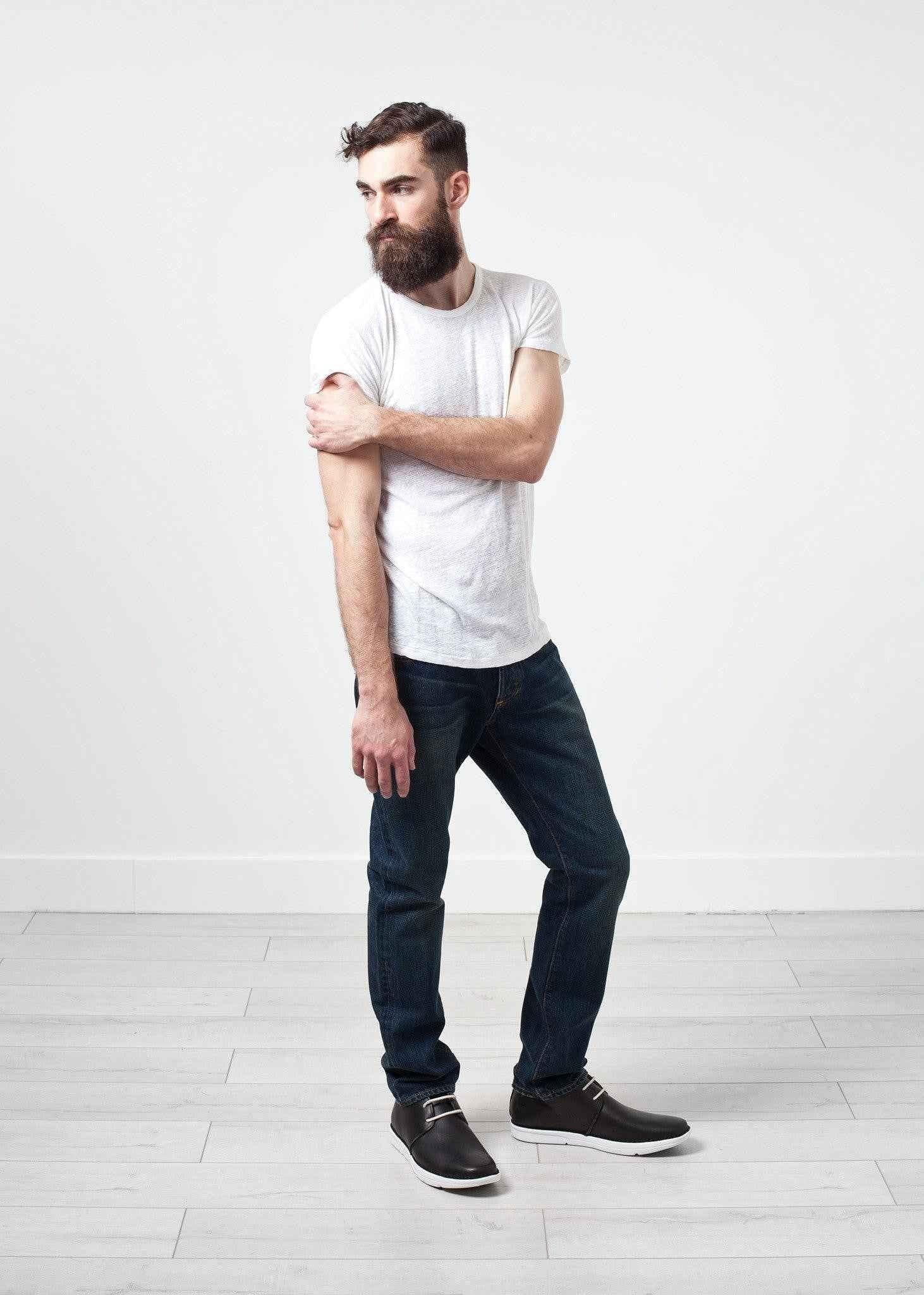 Comfort Tee in White Linen.