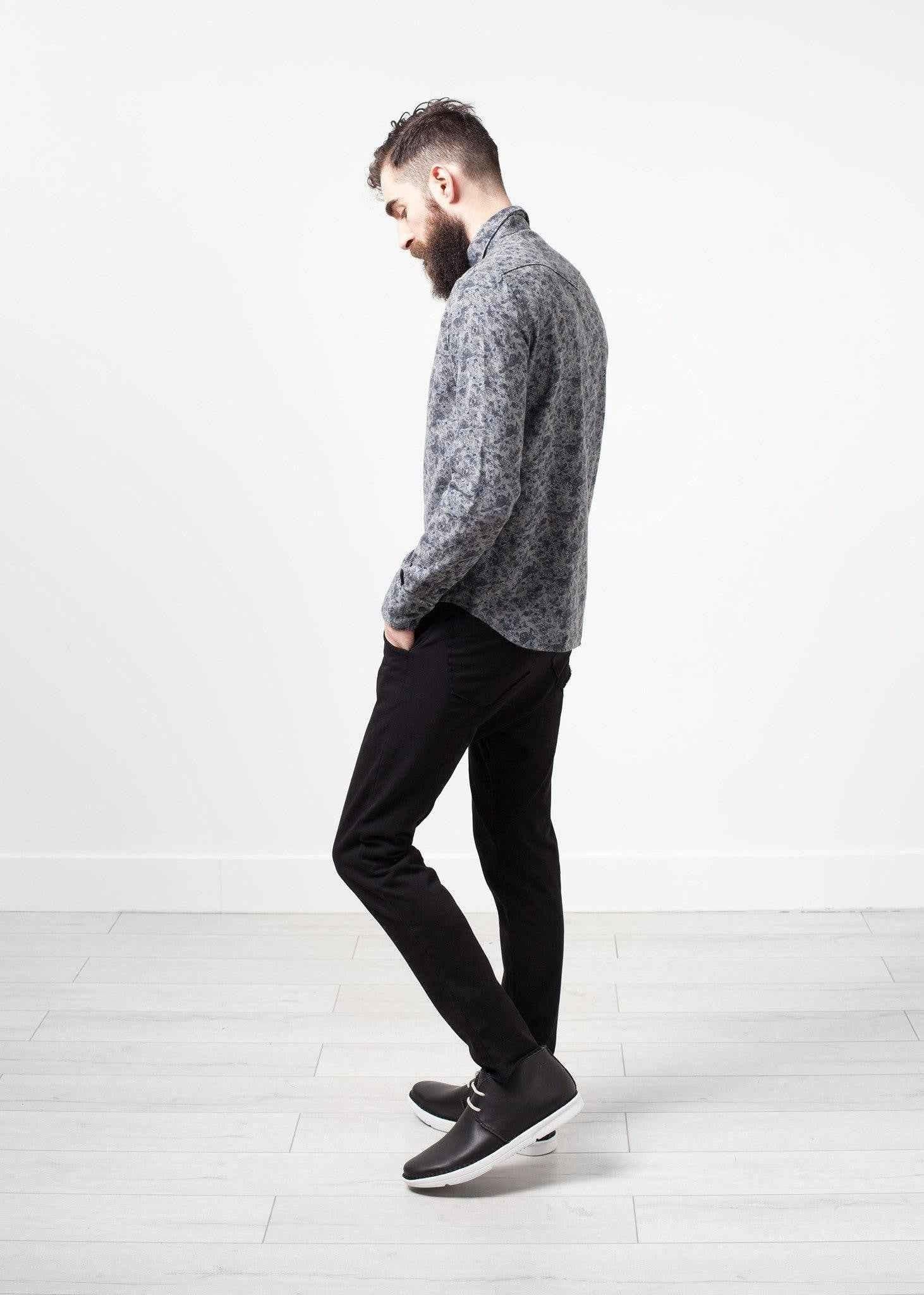 Western Arkansas Button-Up in Grey Floral.