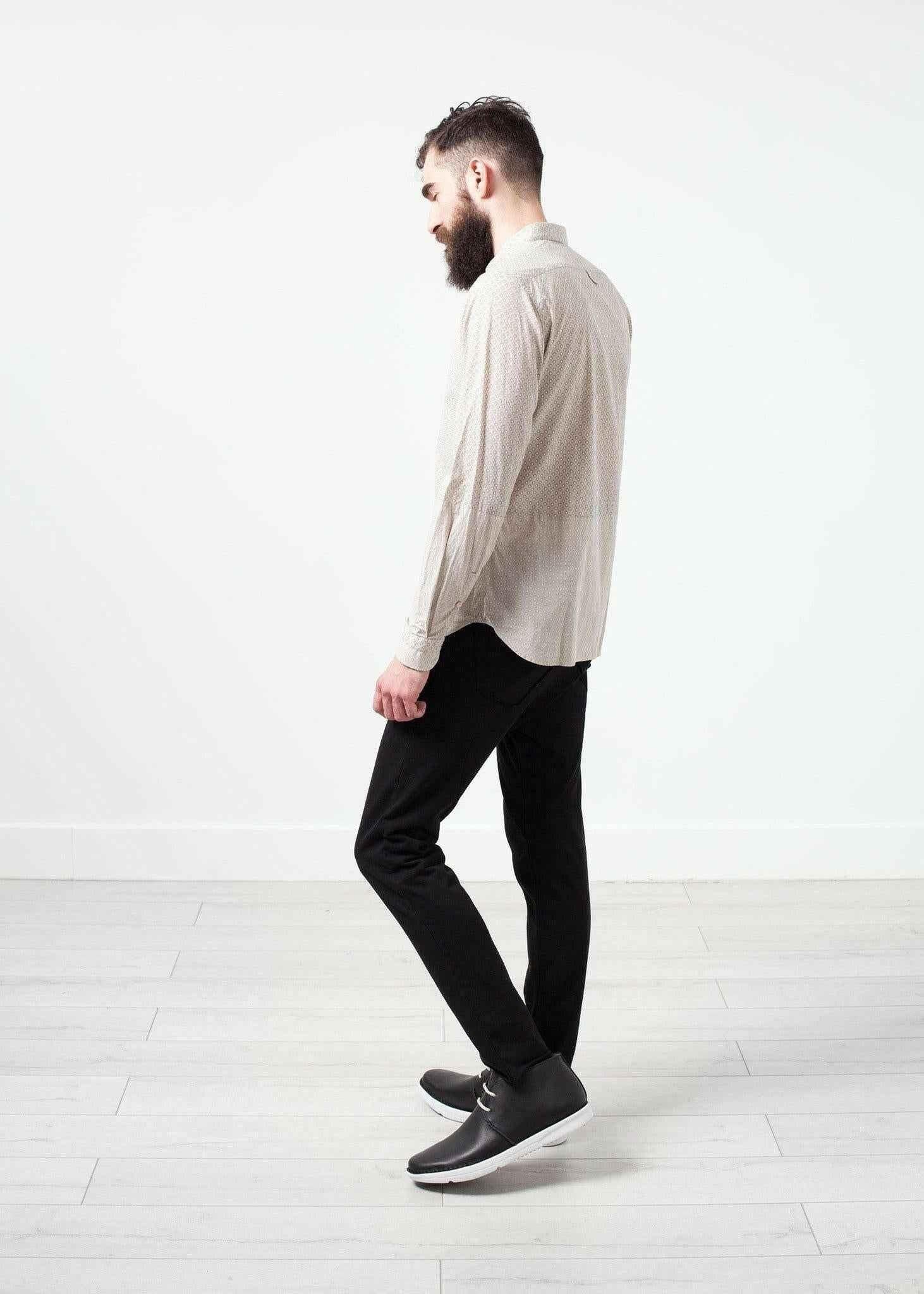 Patterned Button Up in Beige.