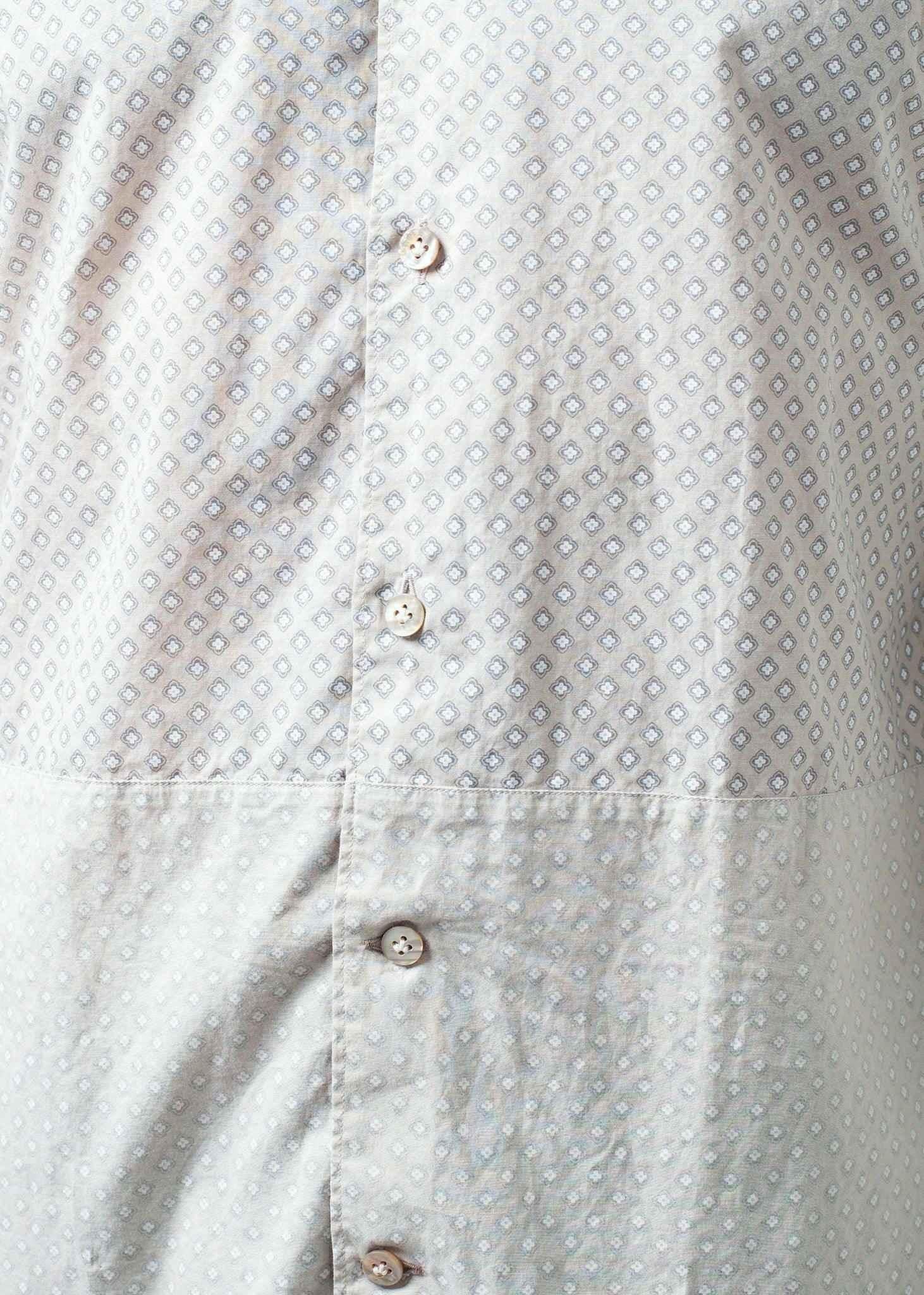 Patterned Button Up in Beige.