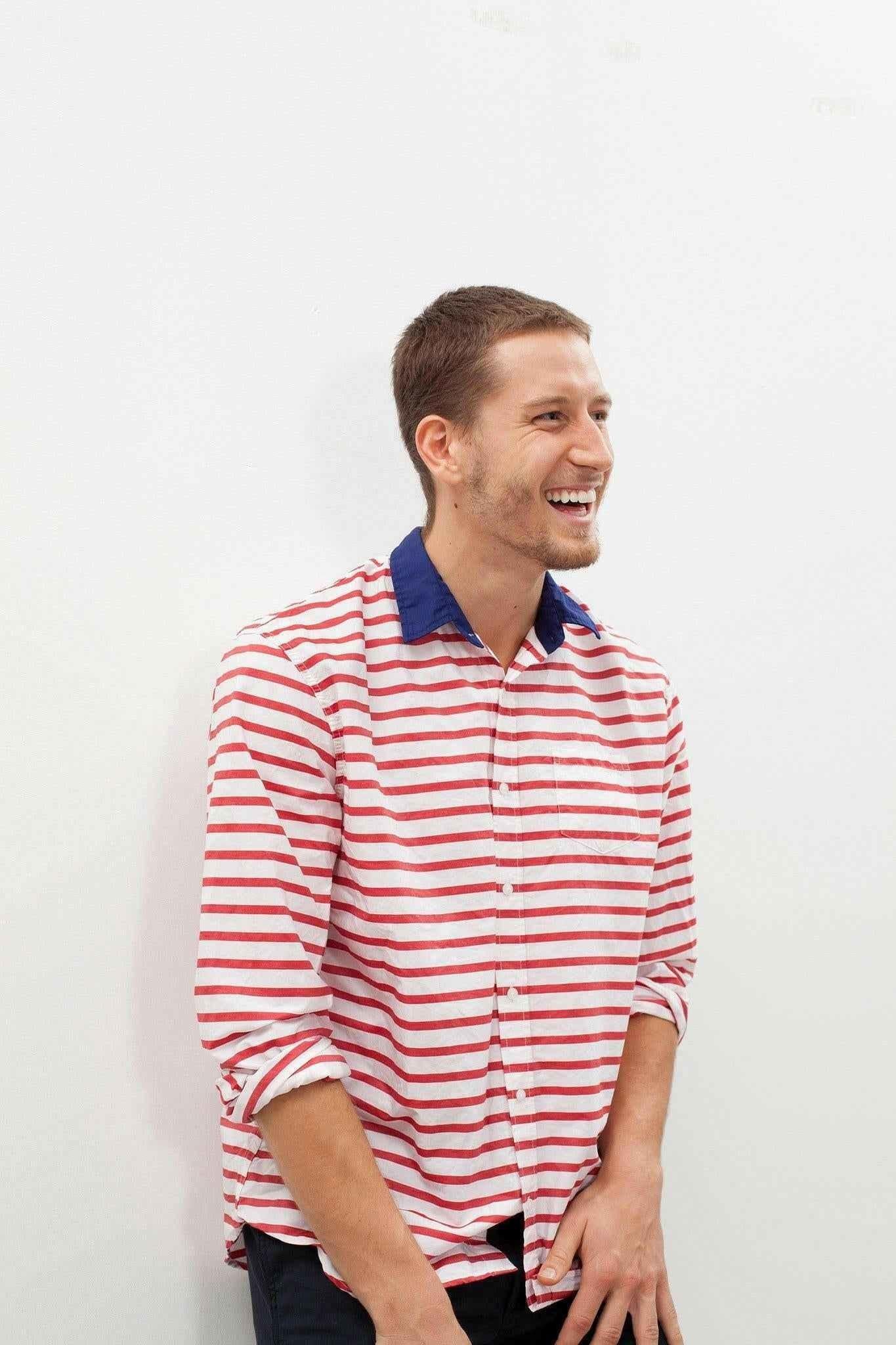 Luke Shirt in Red Stripe.