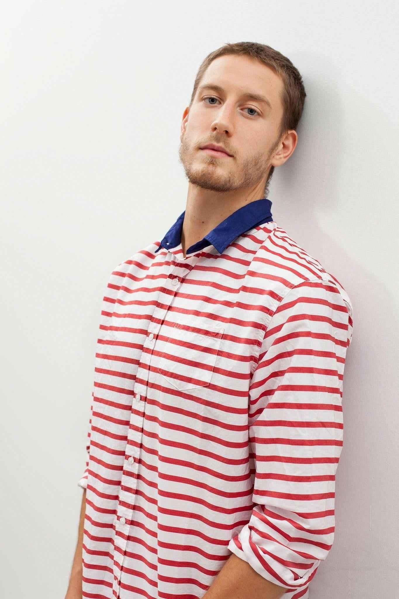 Luke Shirt in Red Stripe.