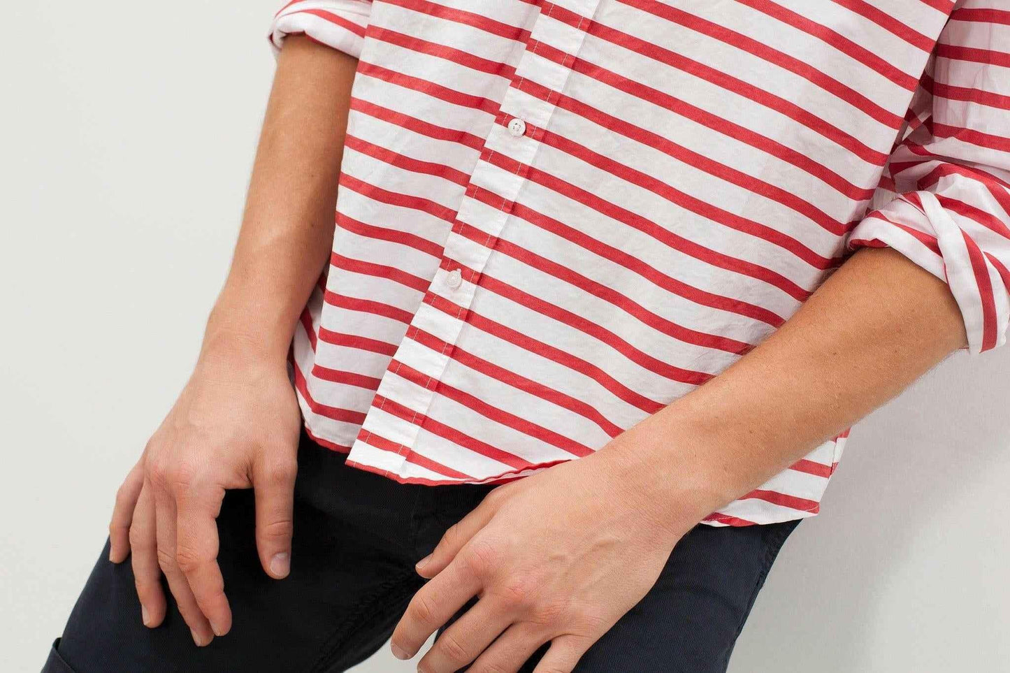 Luke Shirt in Red Stripe.