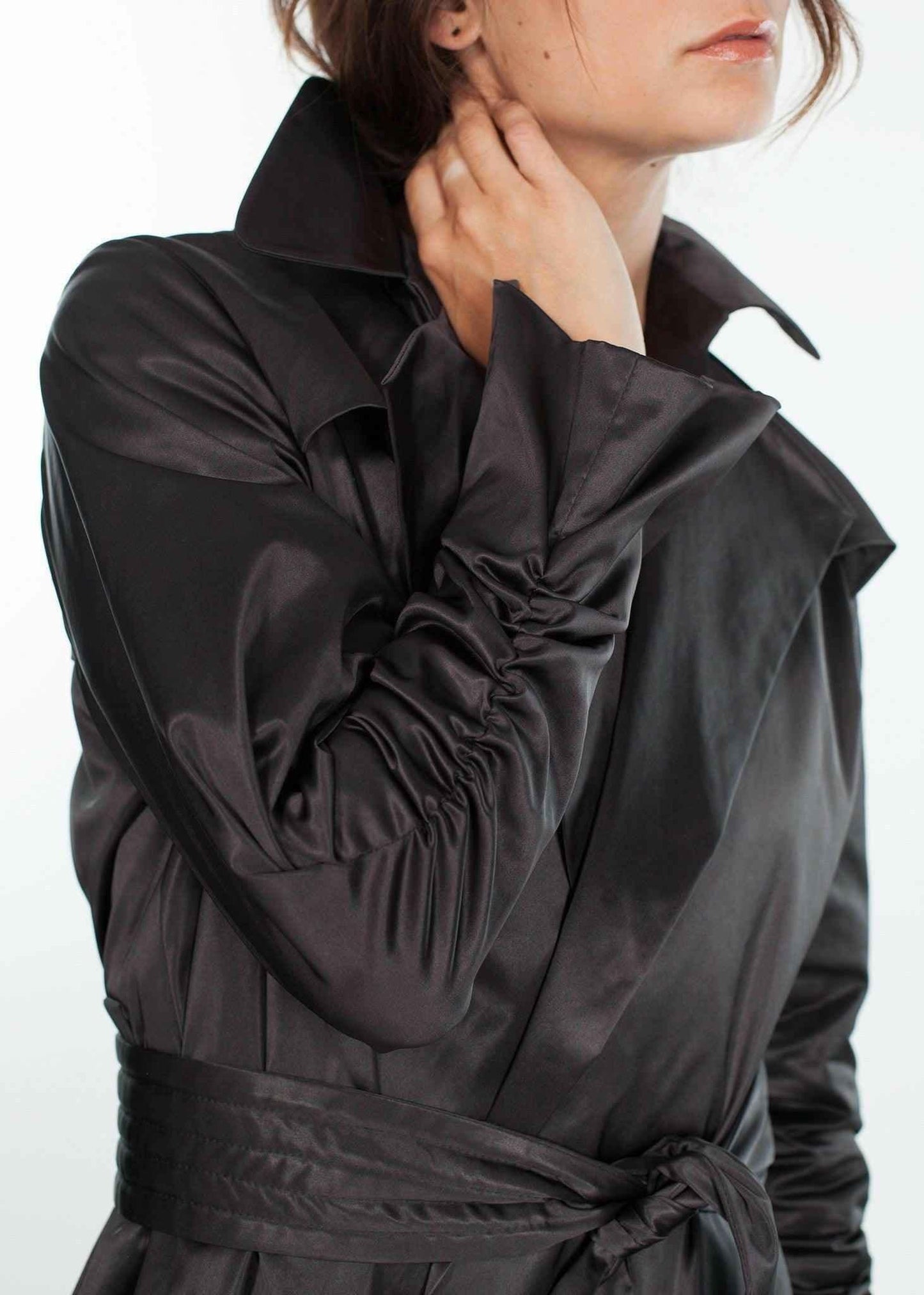 Trench Coat in Black.