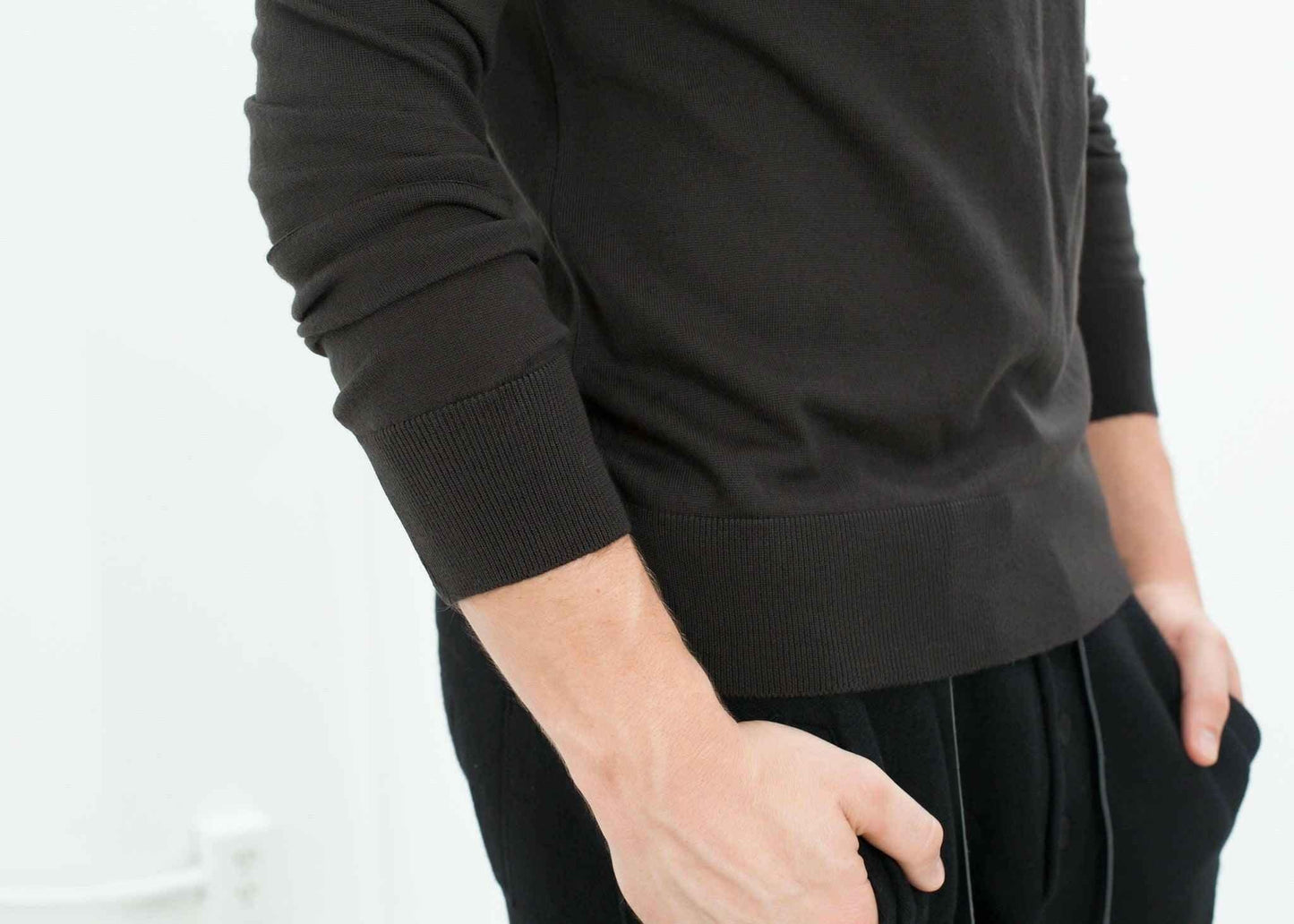 Merino Knit Turtleneck in Cavern.