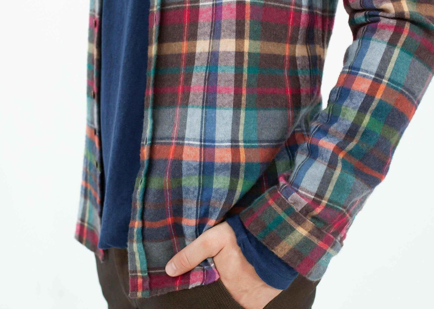 Riccardo Button-Up in Plaid Multi.