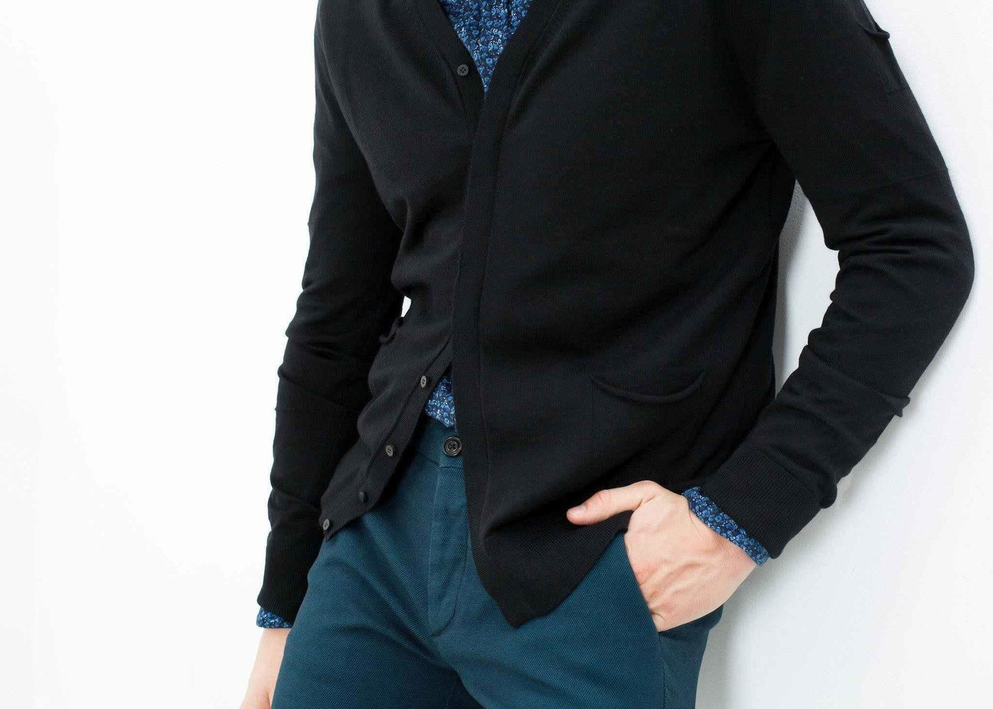 Diamond Weave Trouser in Sky.