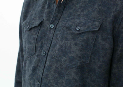 Western Arkansas Button-Up in Dark Hash Floral.