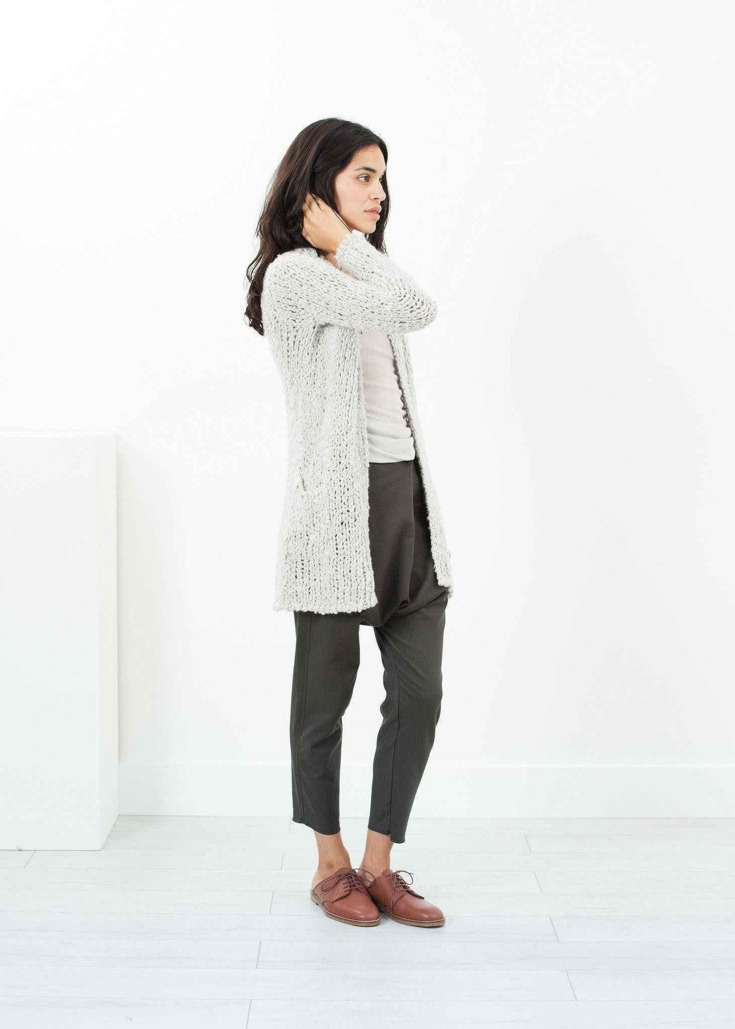 Bulk Stitch Cardigan in Cloud.