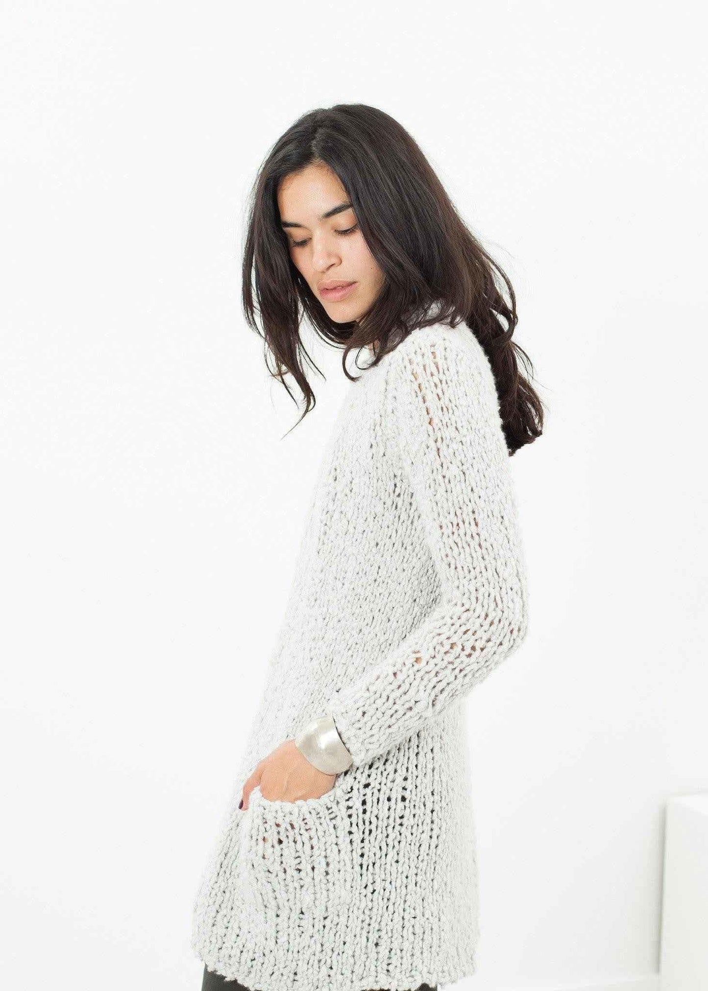 Bulk Stitch Cardigan in Cloud.