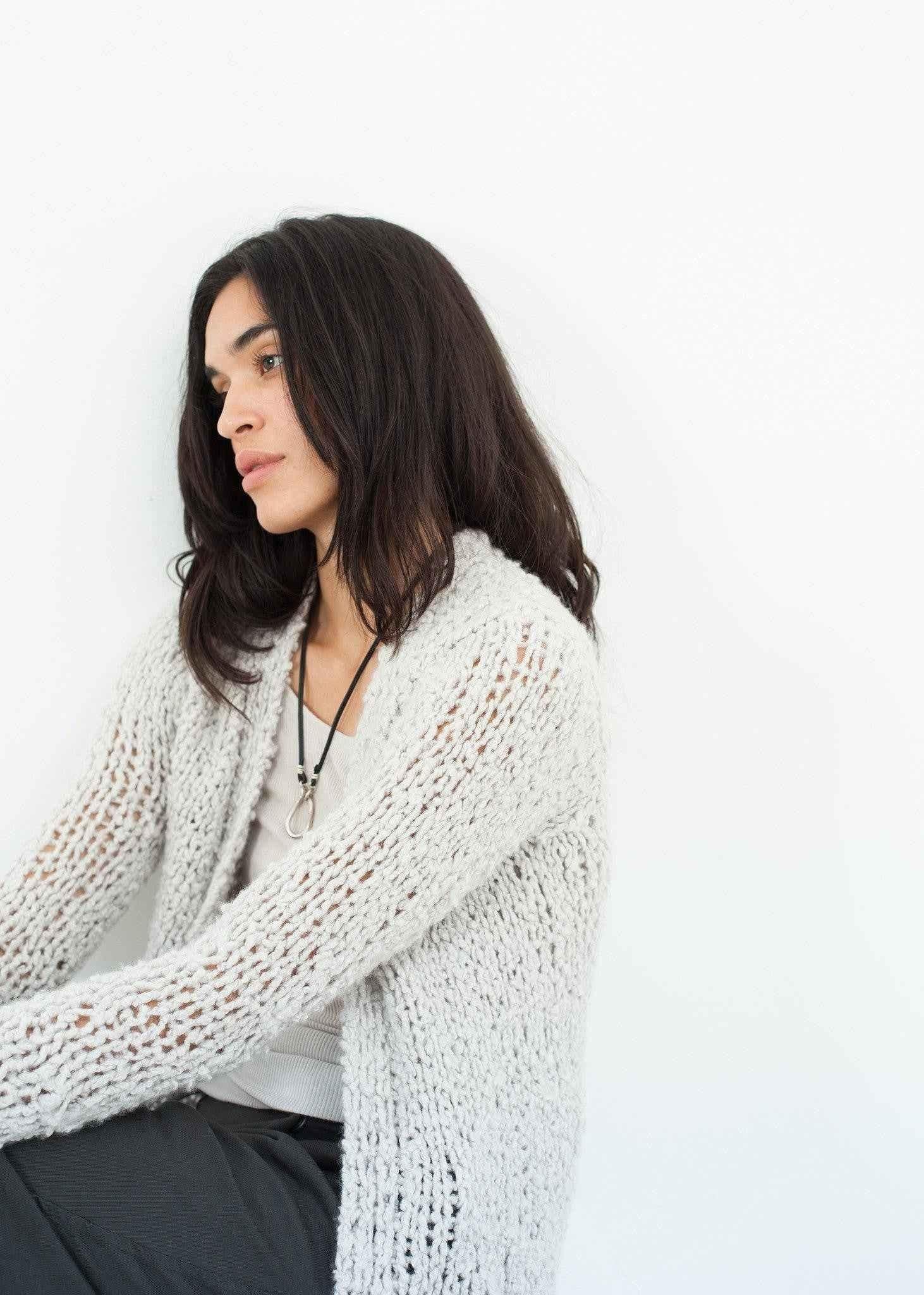 Bulk Stitch Cardigan in Cloud.