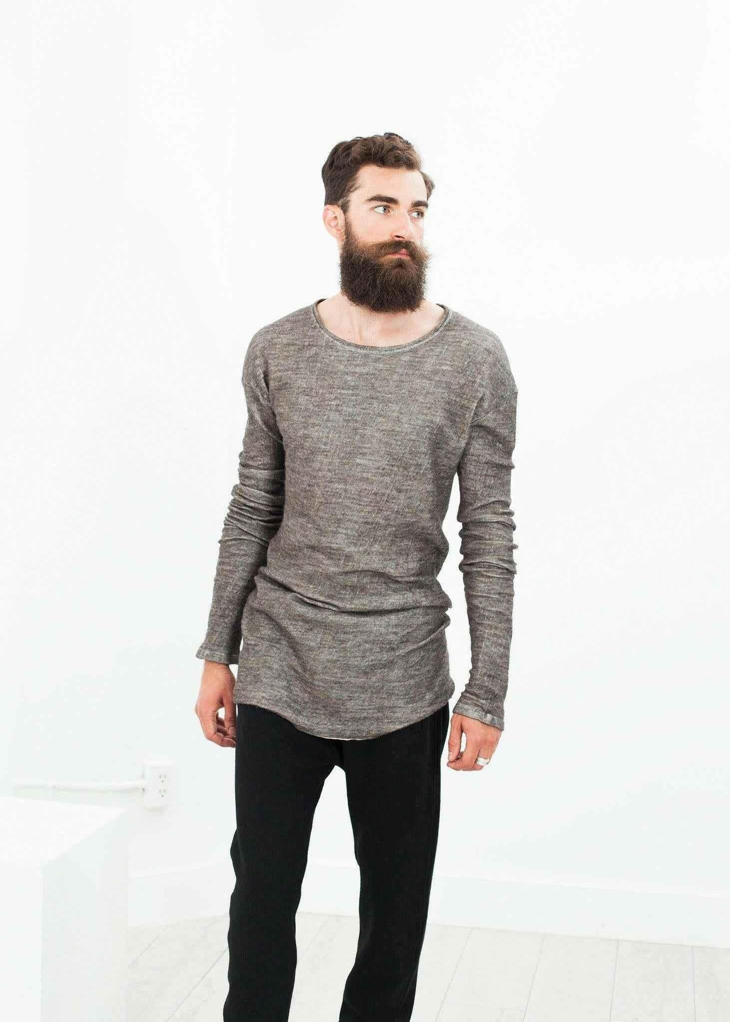 Extra Long Sleeve Sweater in Cavern.