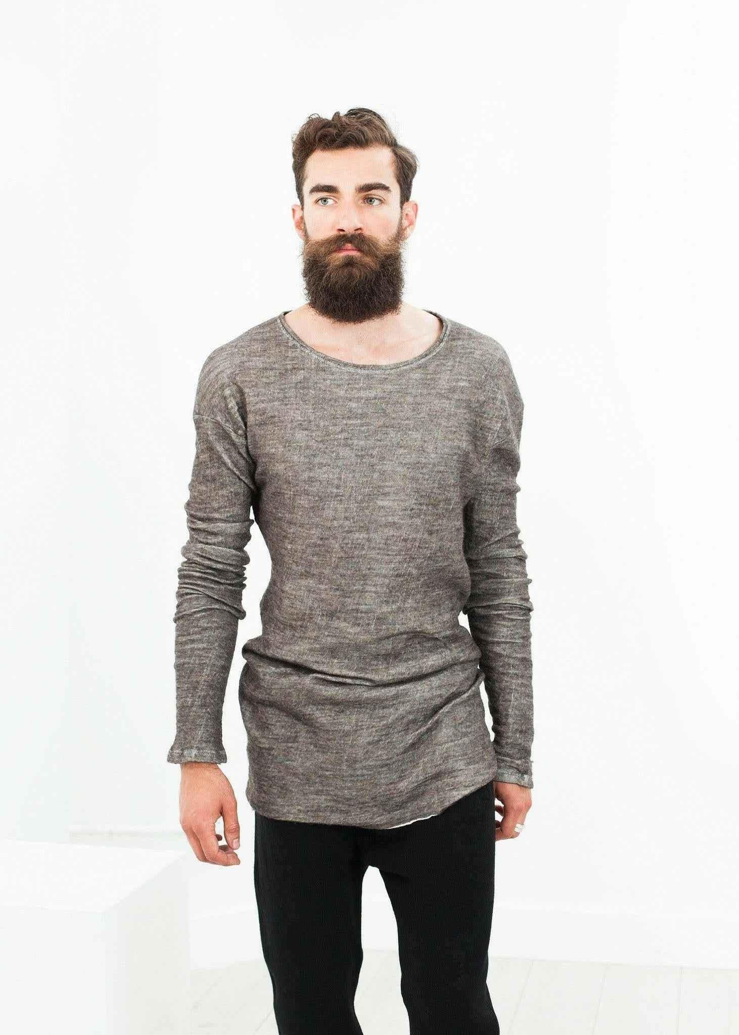 Extra Long Sleeve Sweater in Cavern.