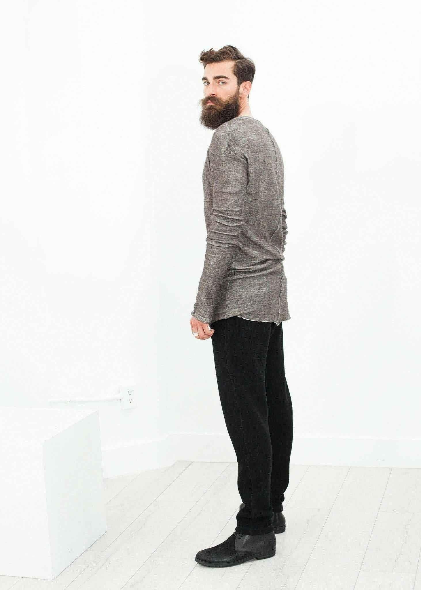 Extra Long Sleeve Sweater in Cavern.