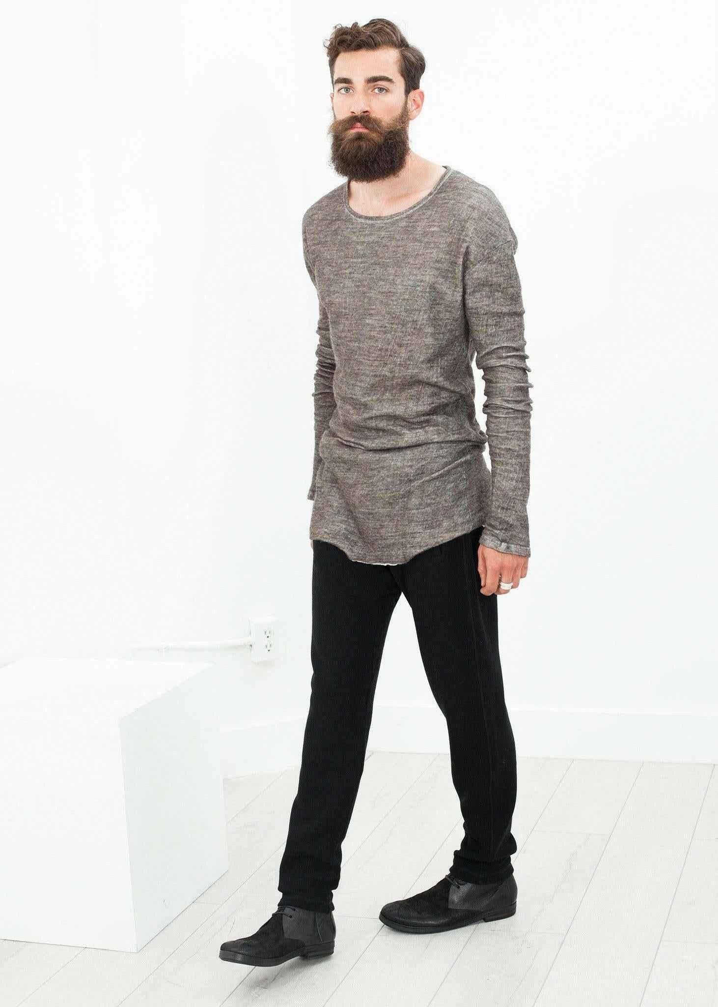 Extra Long Sleeve Sweater in Cavern.