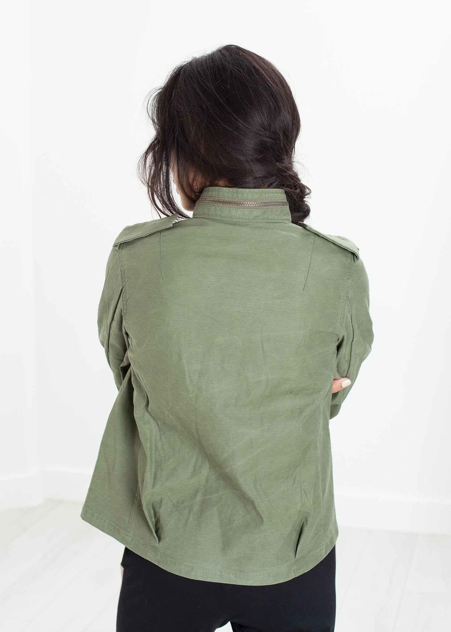 Big Army Jacket in Olive.