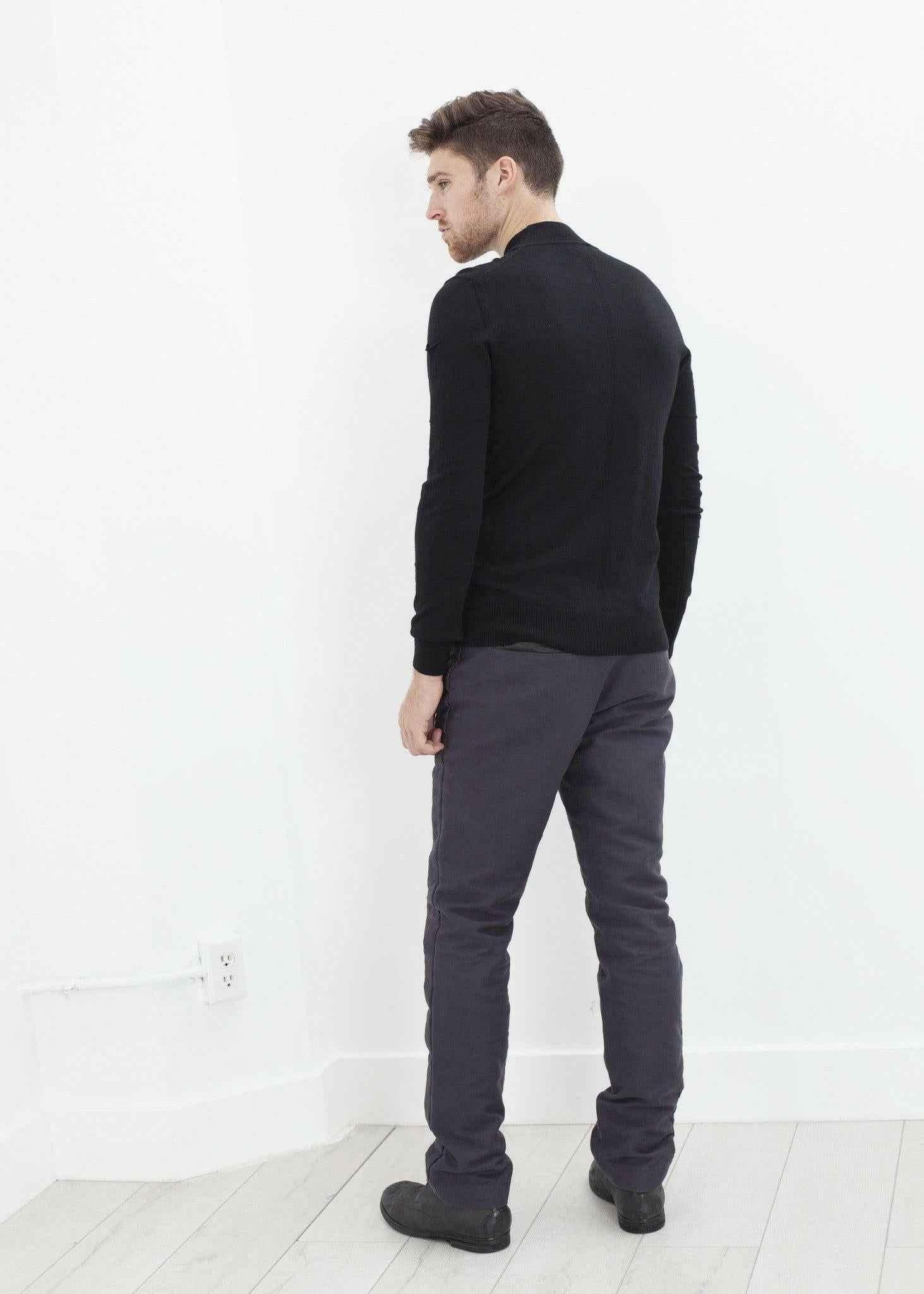 Merino Knit Turtleneck in Black.