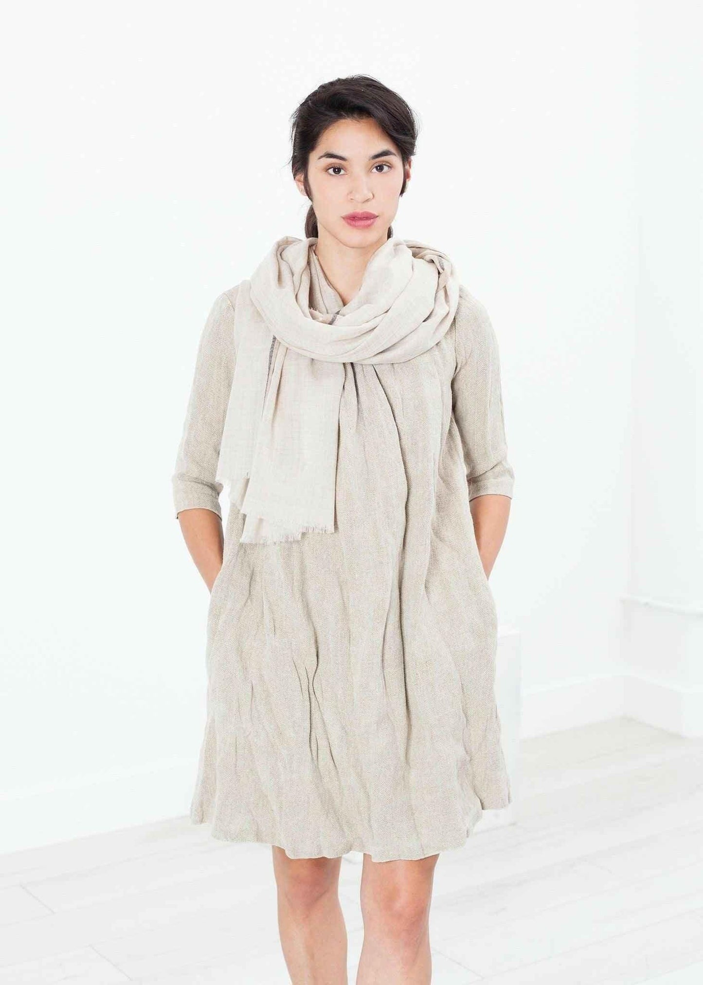Hemp Dress in Natural.
