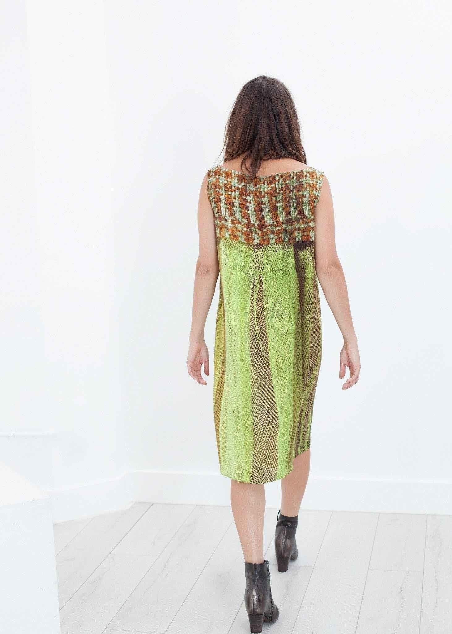 Silk Shift in Tweed and Net.