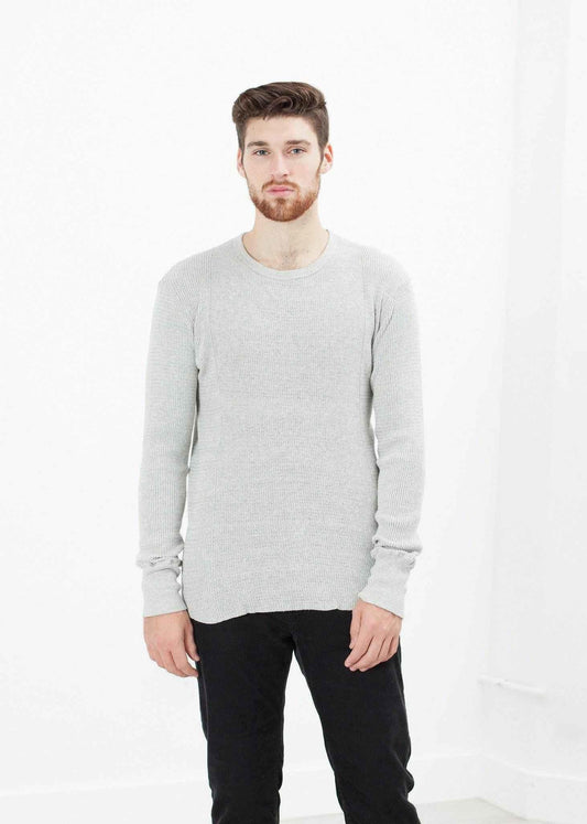 Waffle Knit Long Sleeve Tee.