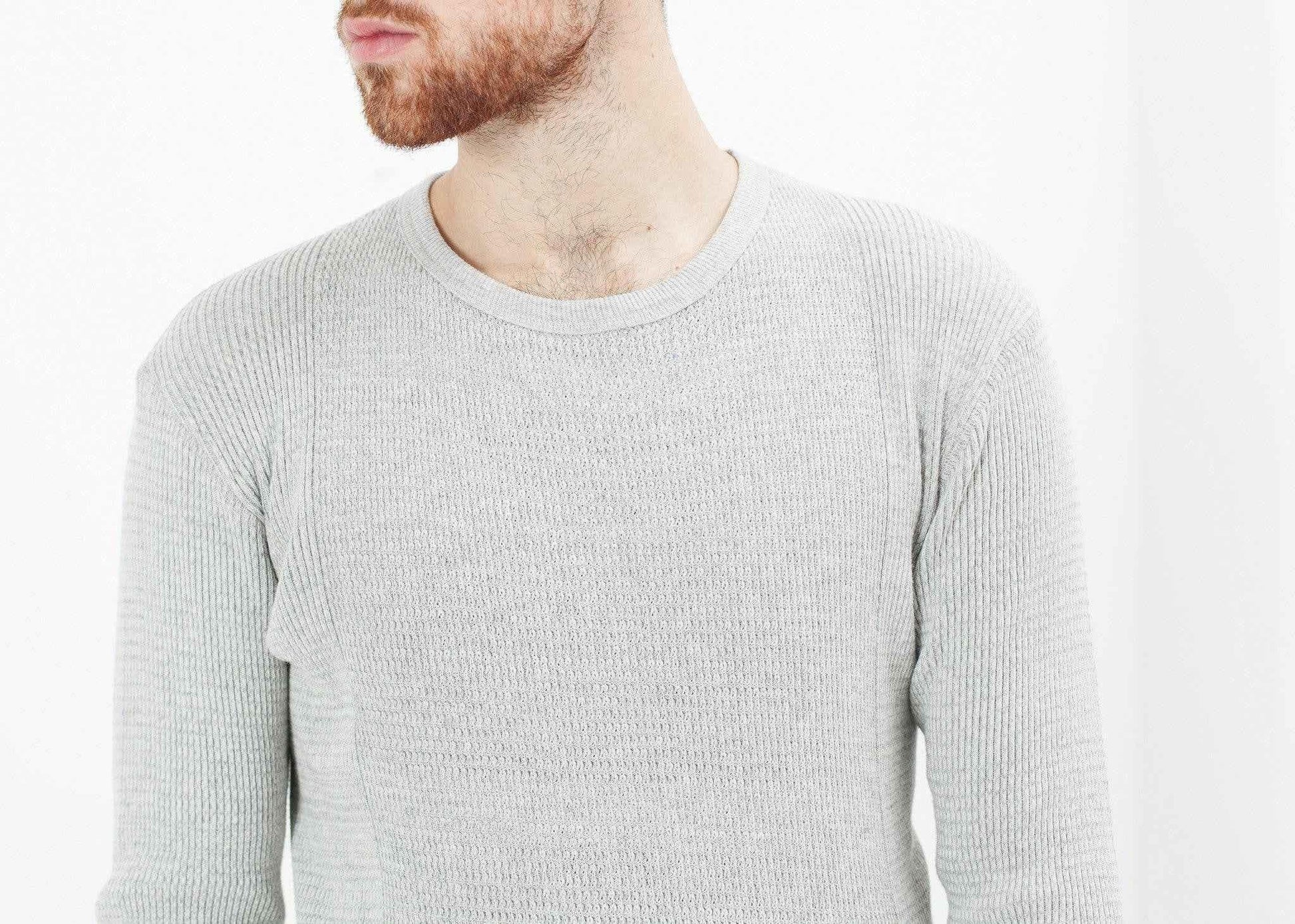 Waffle Knit Long Sleeve Tee.