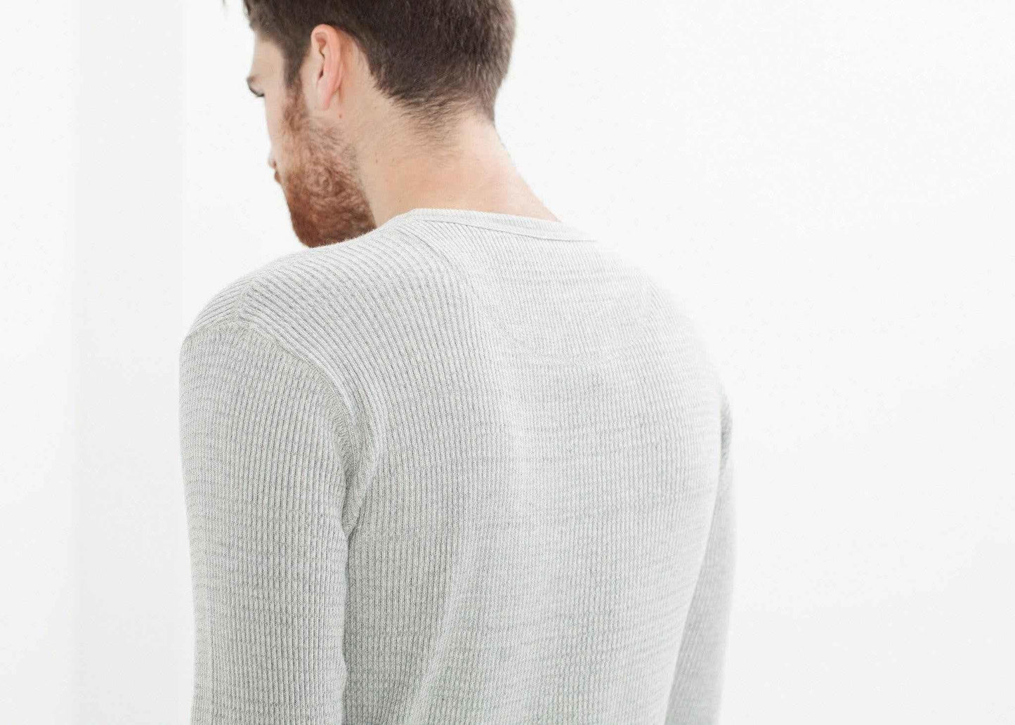 Waffle Knit Long Sleeve Tee.