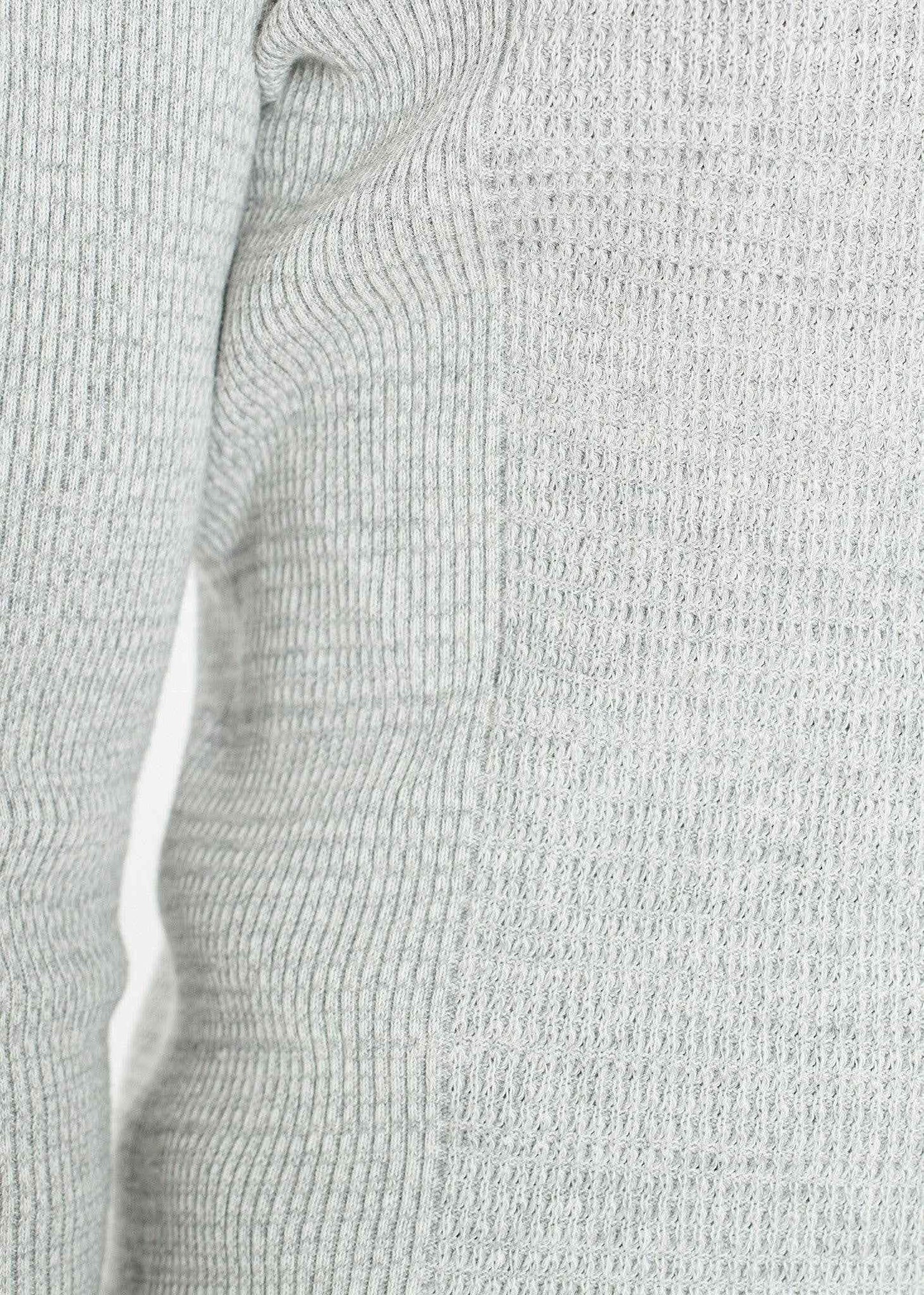 Waffle Knit Long Sleeve Tee.