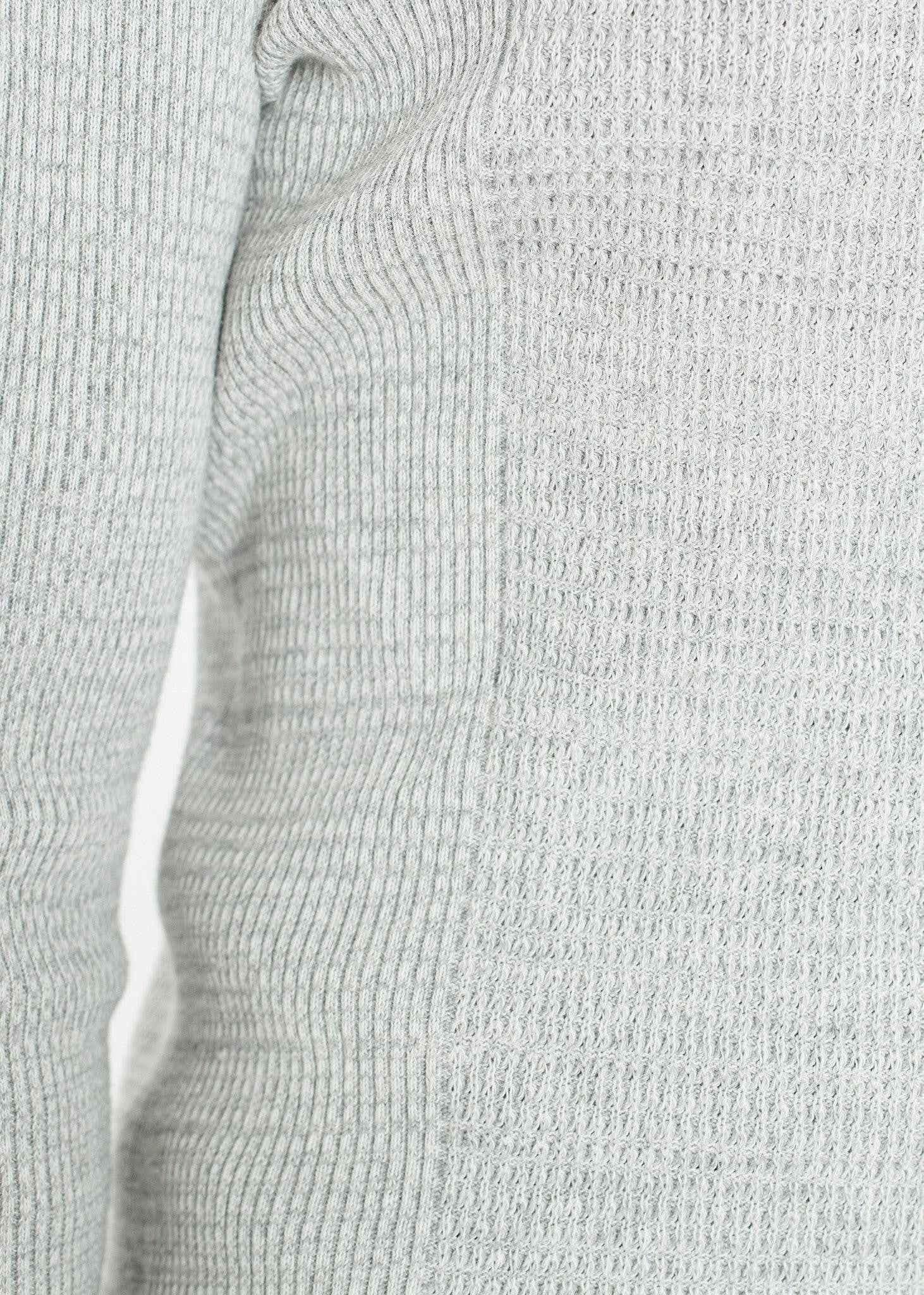 Waffle Knit Long Sleeve Tee.