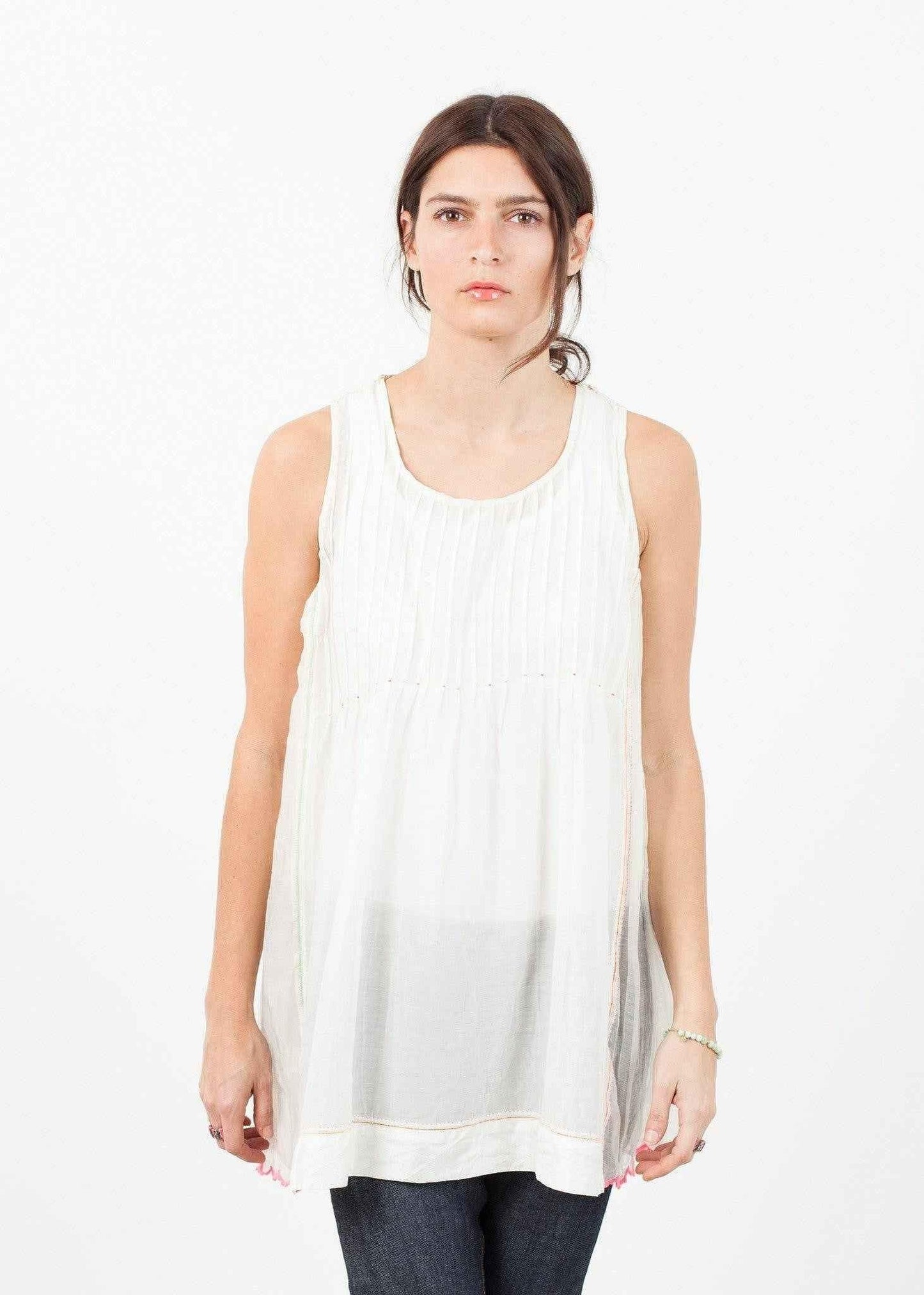 Babydoll Tank in White.