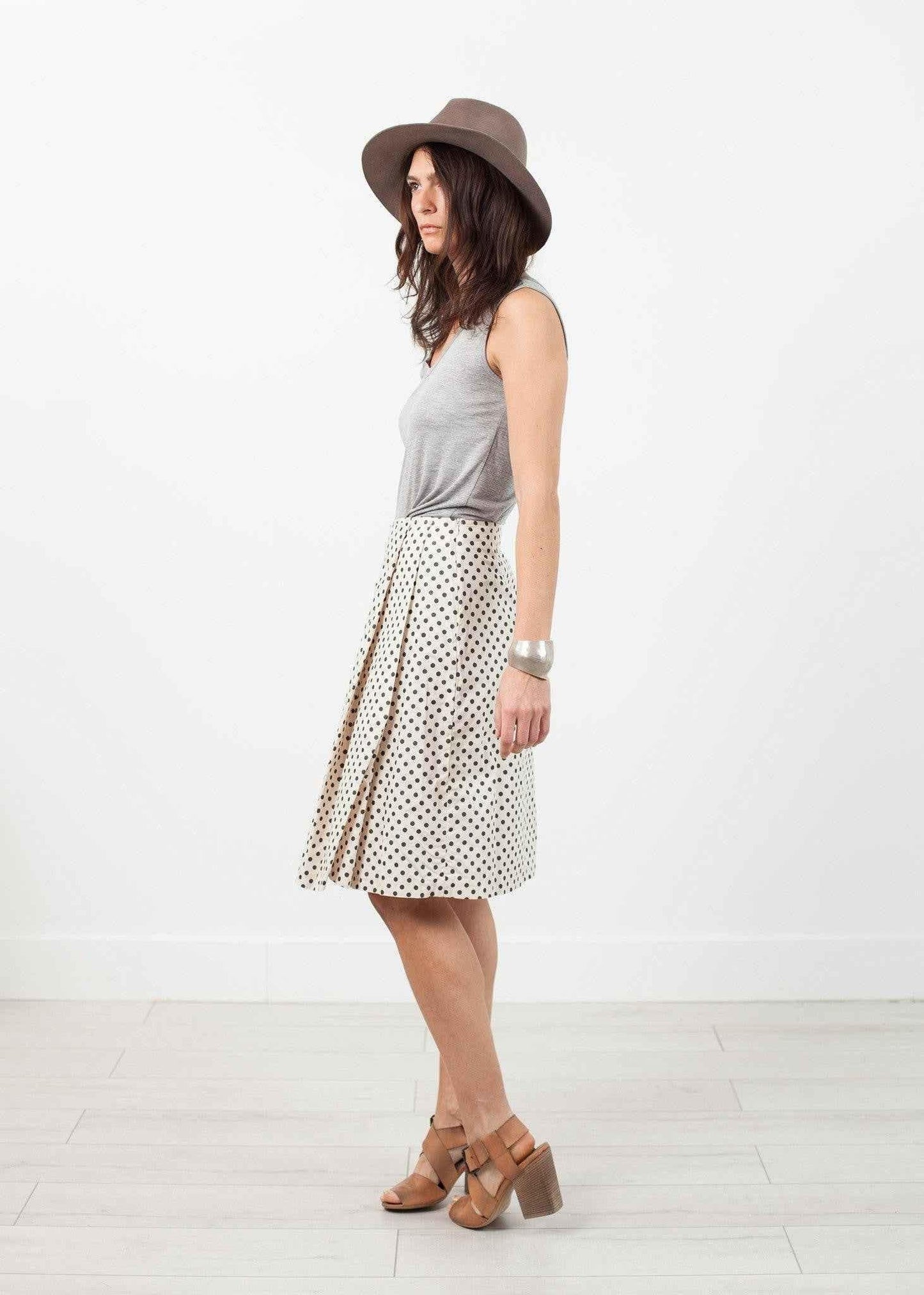 Pleated Skirt in Glitter Dots.