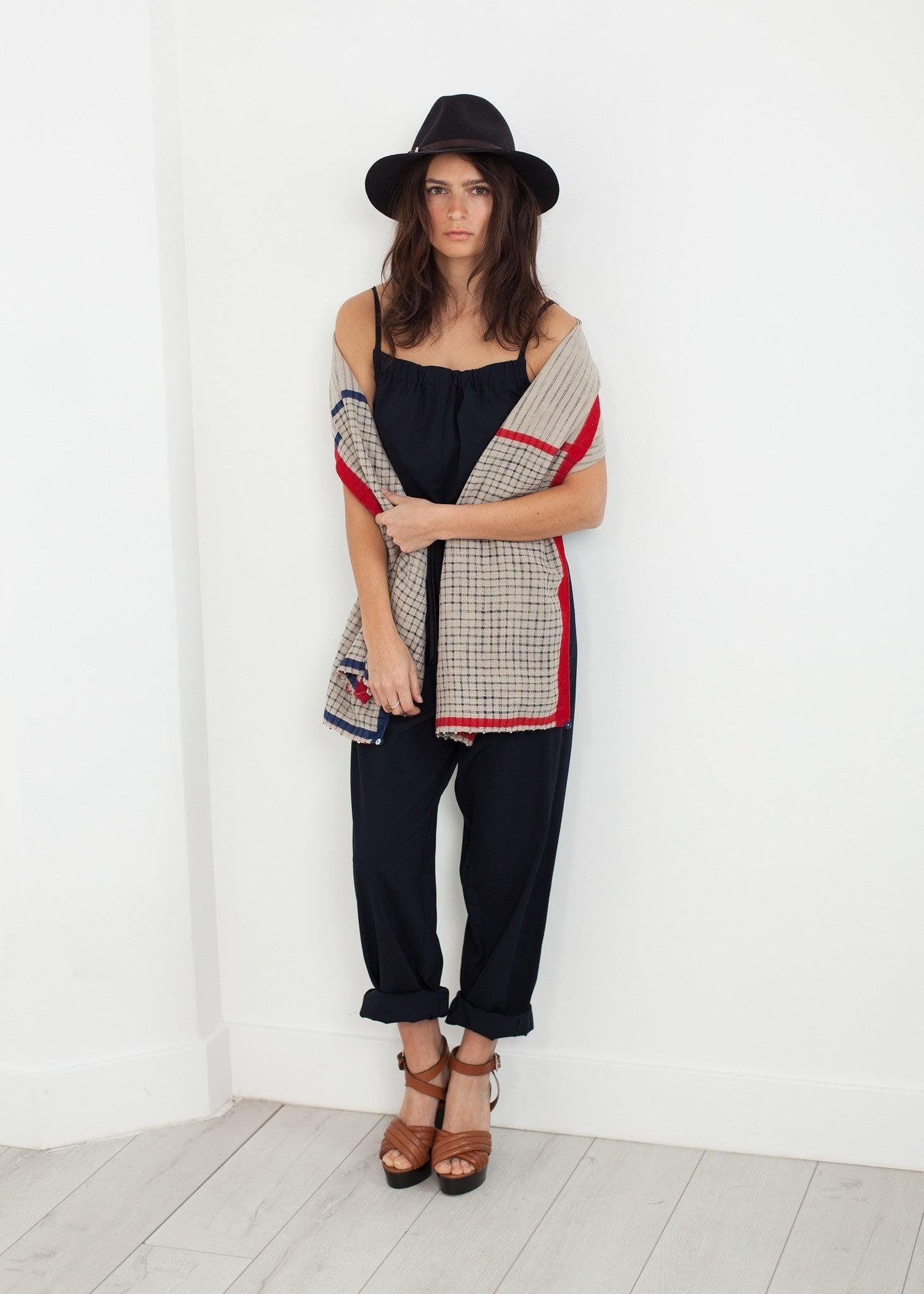 Sleeveless Jumpsuit in Navy.