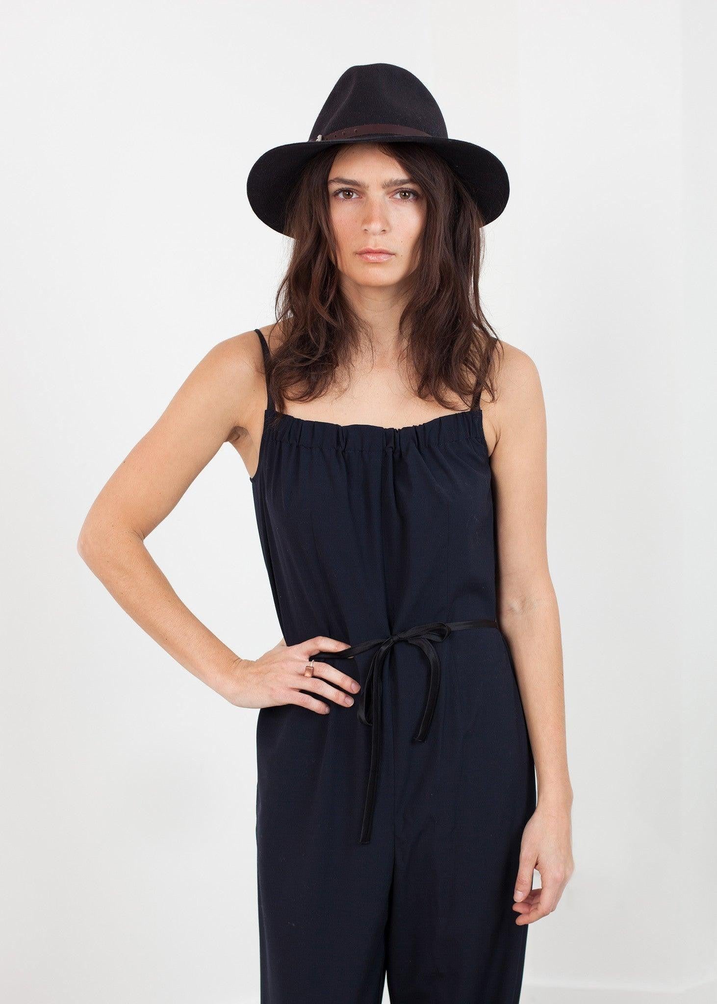 Sleeveless Jumpsuit in Navy.