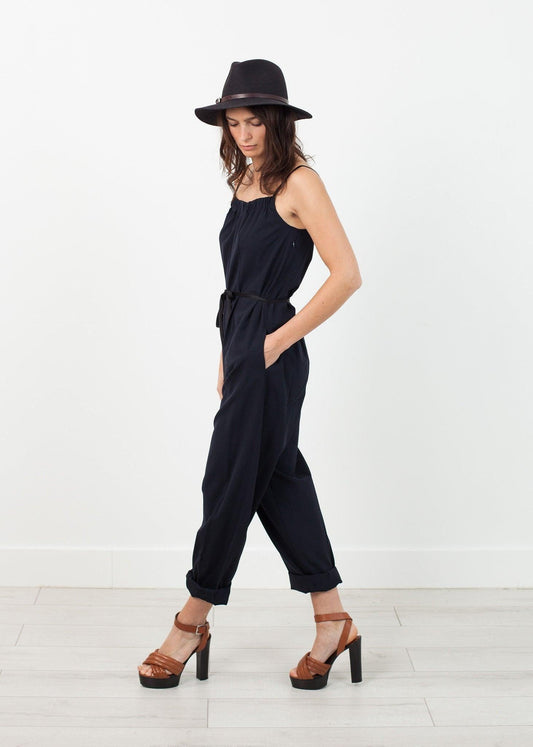 Sleeveless Jumpsuit in Navy.