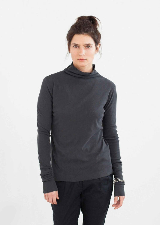 Cotton Long Tee in Ink.