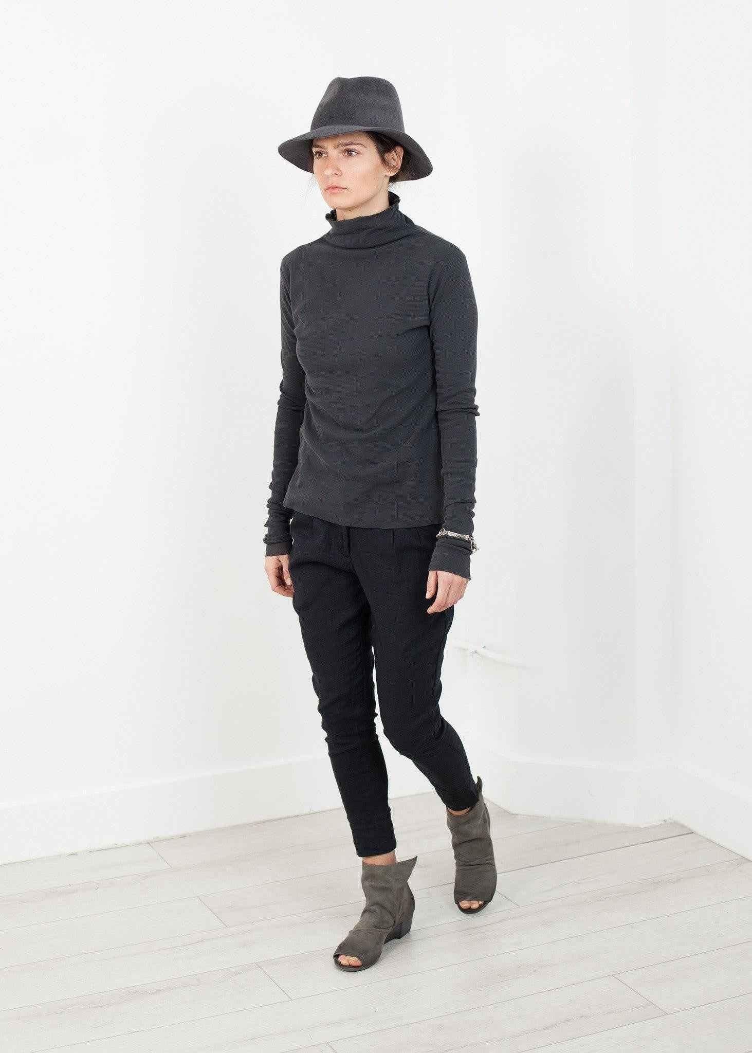 Cotton Long Tee in Ink.