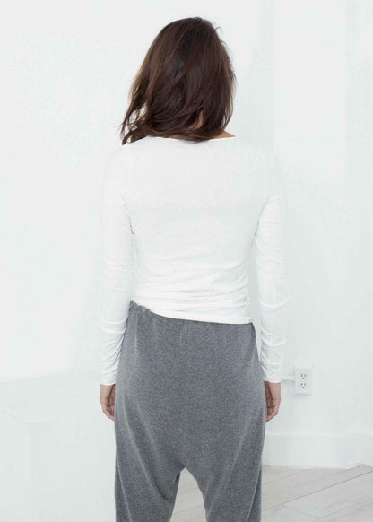 Stretch Tee in Milk.
