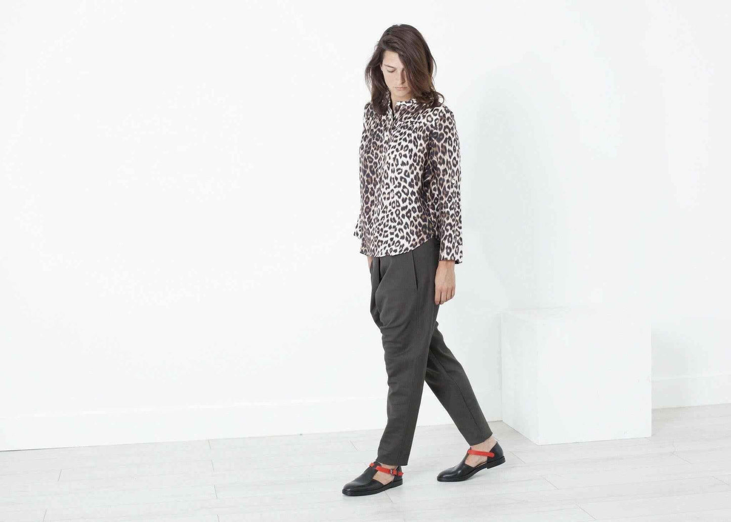 Madame L Blouse in Leopard.