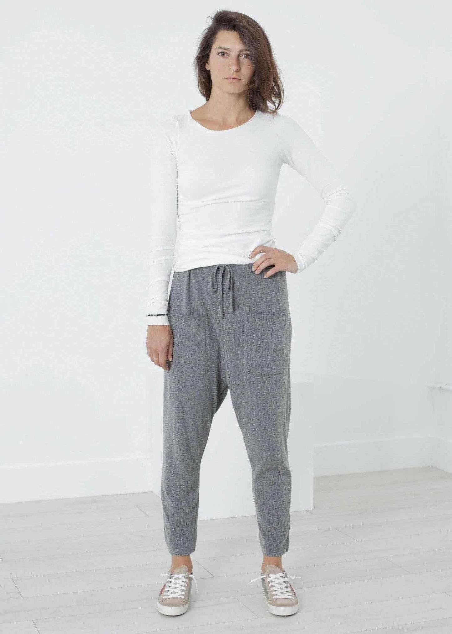 Stretch Tee in Milk.